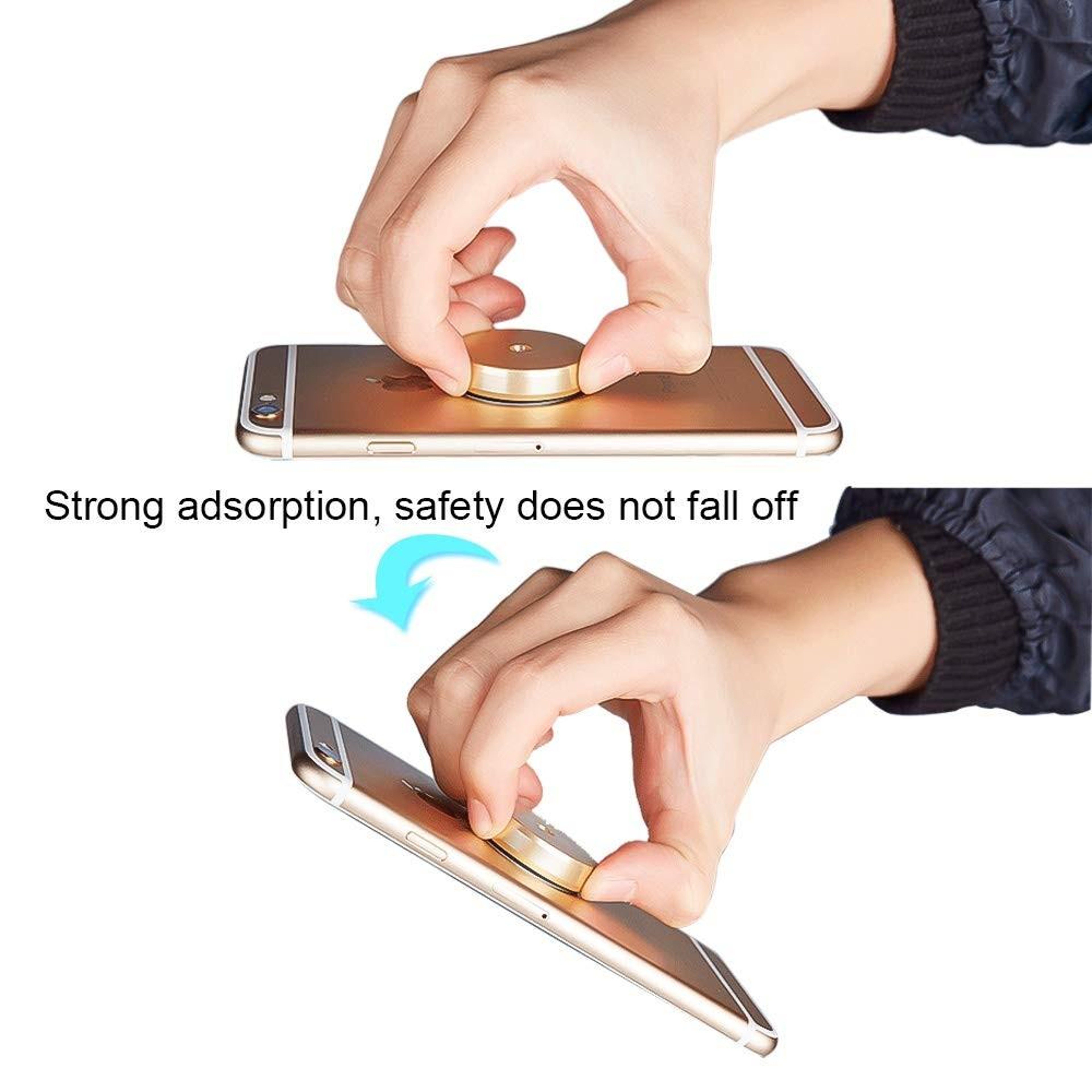 A8 Magnetic Car Phone Holder Compact Zinc Alloy Car Phone Mount 3