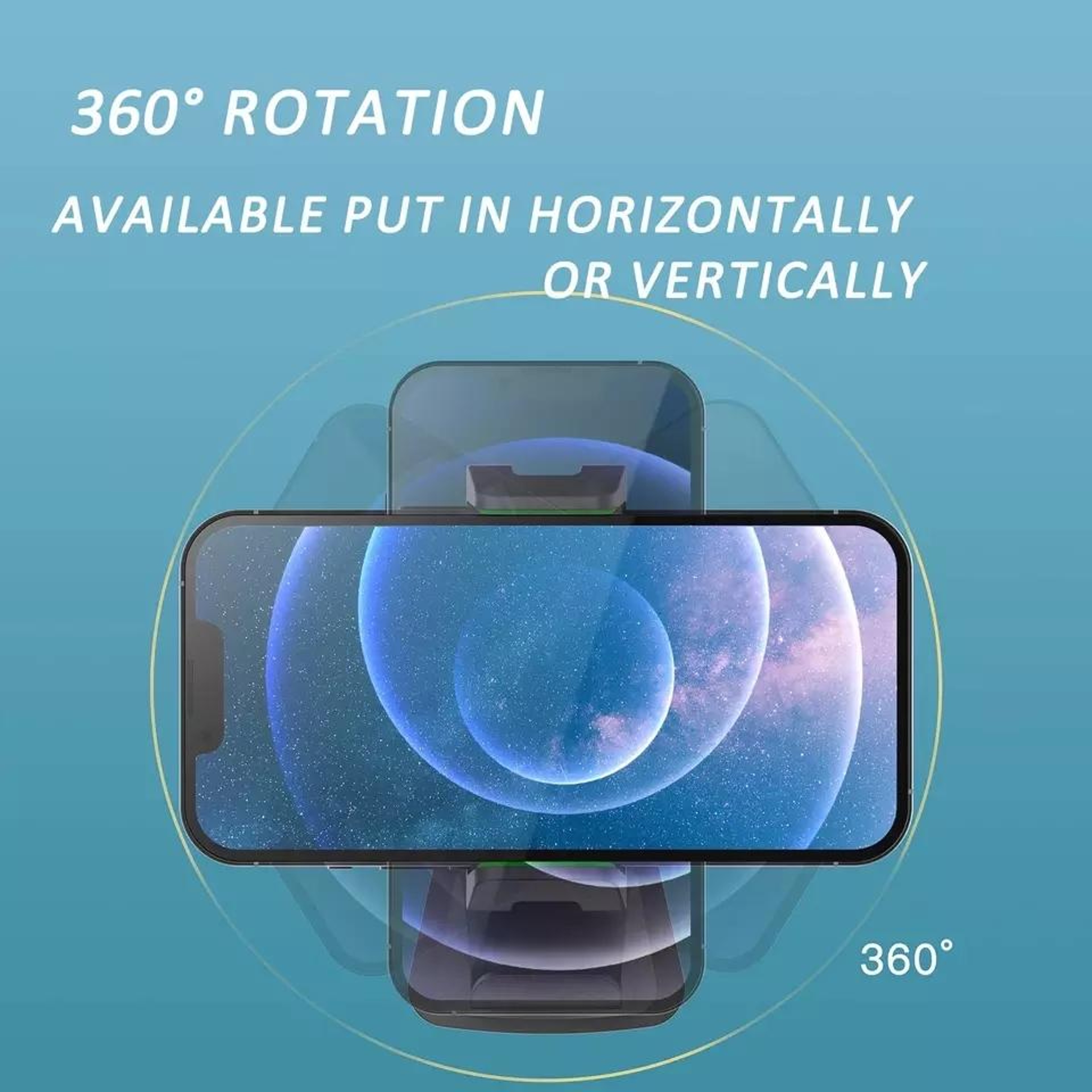 Universal Car Phone Holder 360 Rotating Sun Visor Phone Holder for Rear Seat and Stroller – view 6