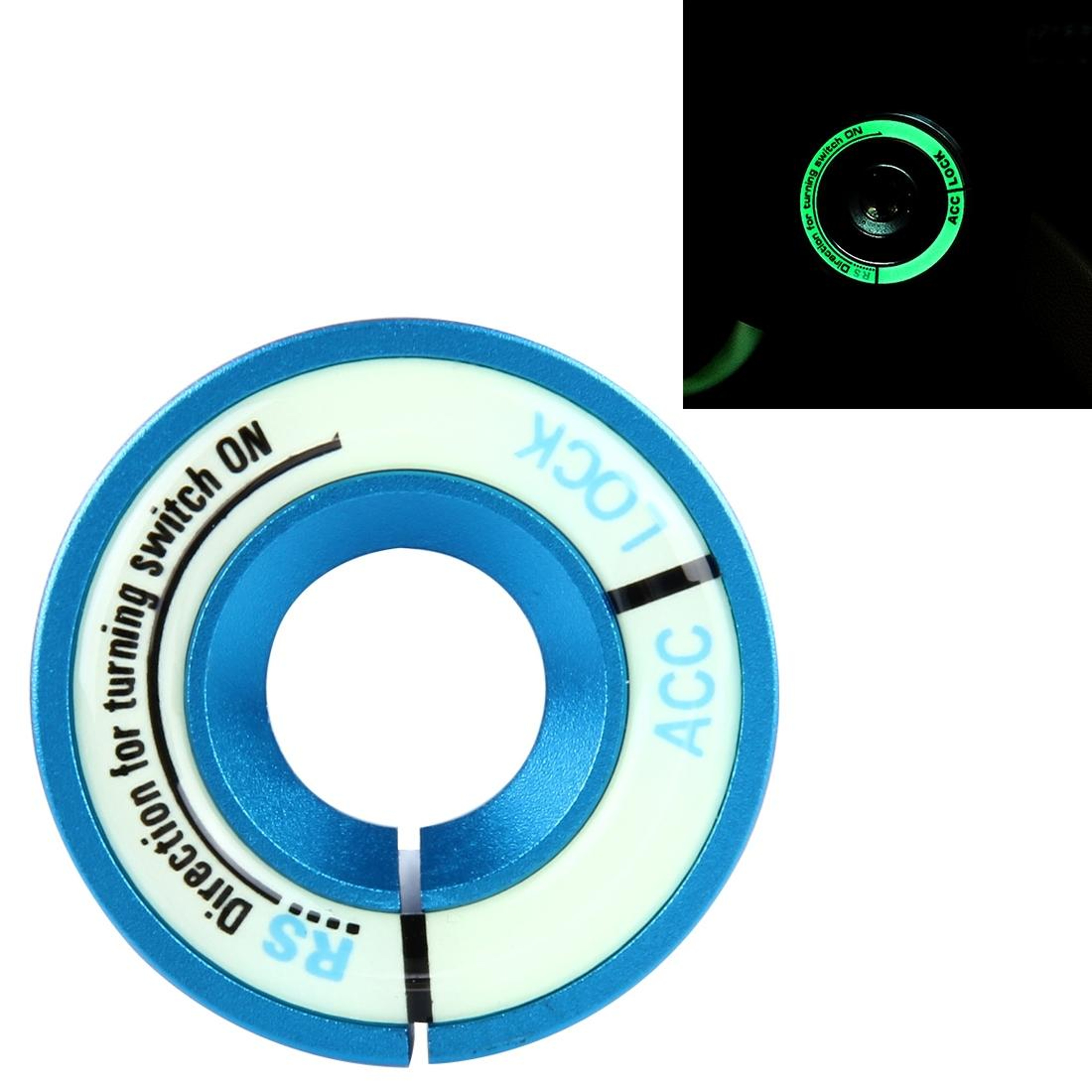 Car Ignition Ring Aluminum Engine Start Button Trim For Audi And Volkswagen Night Luminous Decor 9