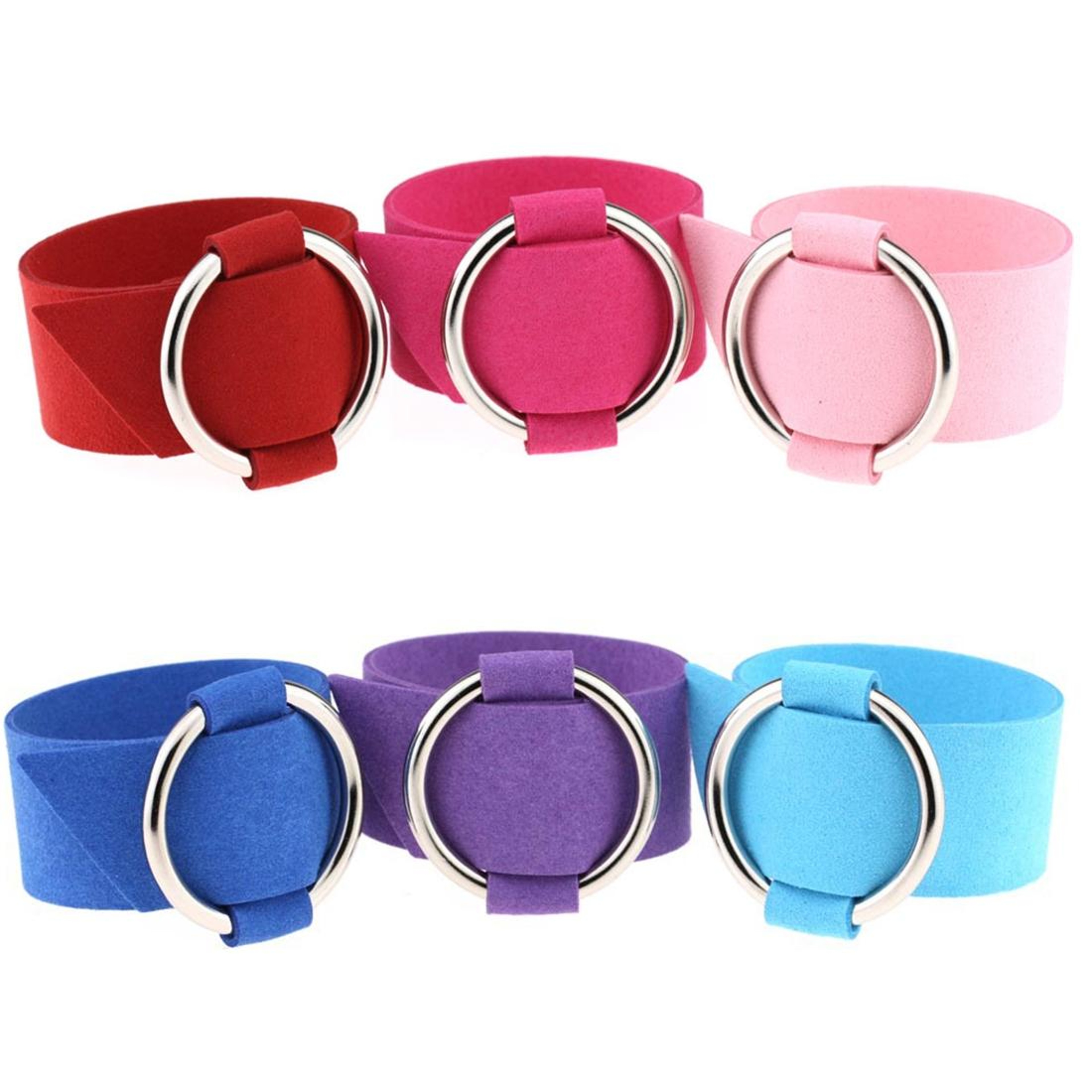 2PCS Velvet Bracelet Set with Metal Charm Wristband for Women Fashion Jewelry Random Color Delivery – view 5