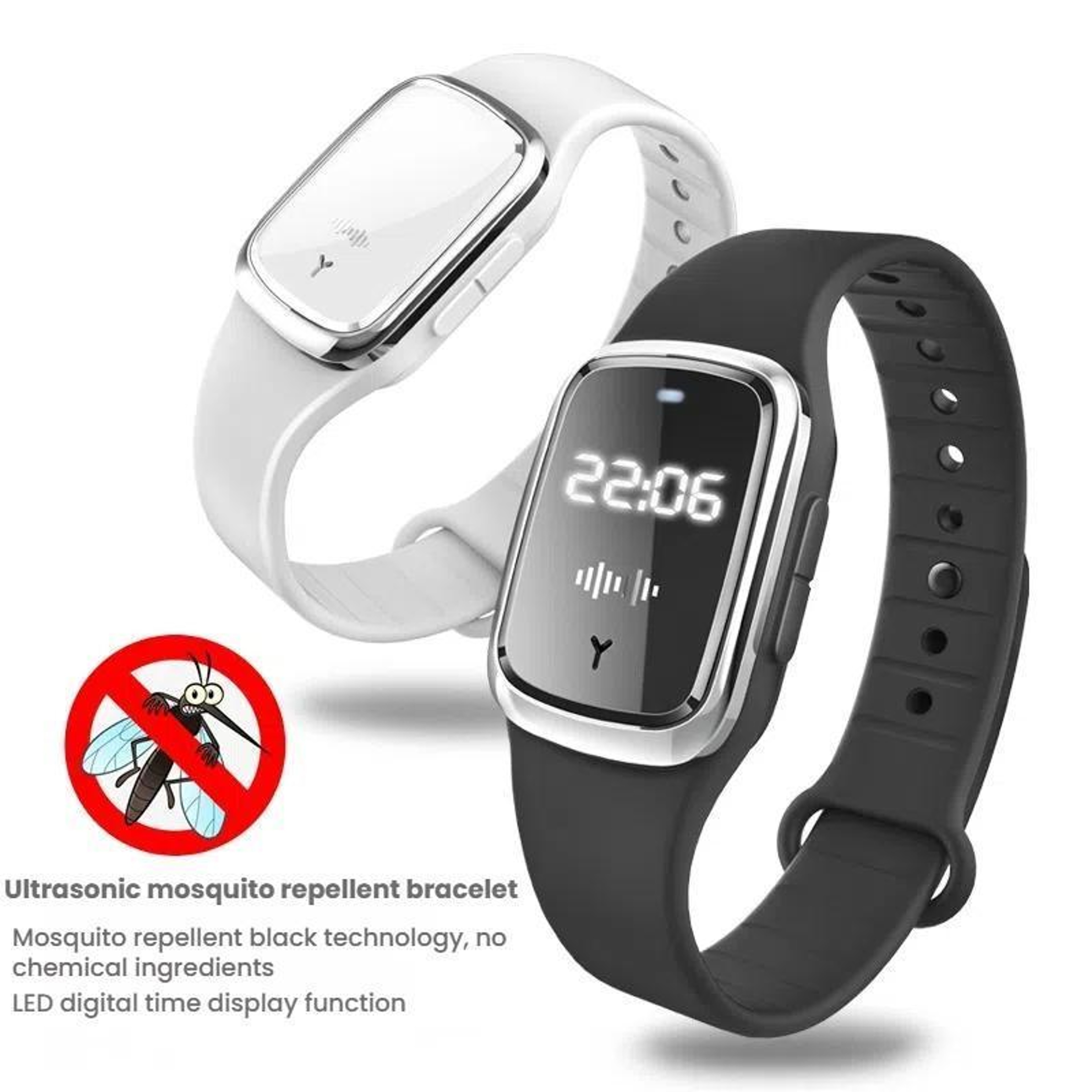 Ultrasonic Mosquito Repellent Watch Chemical Free Mosquito Repellent Bracelet For Outdoor Protectio 6