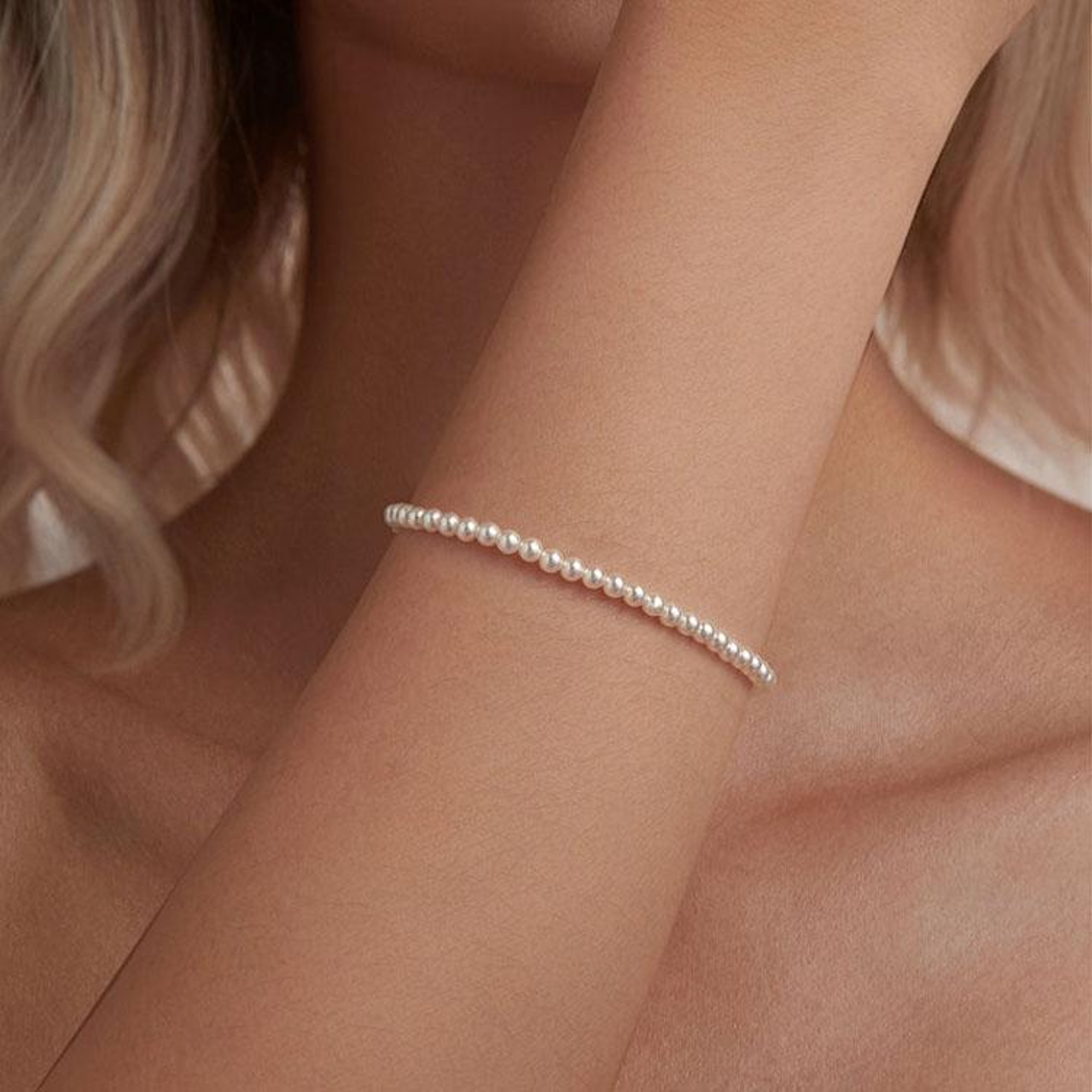 Elegant Sterling Silver Bracelet with Opal Shell Pearl for Women in Silver Jewelry – view 5