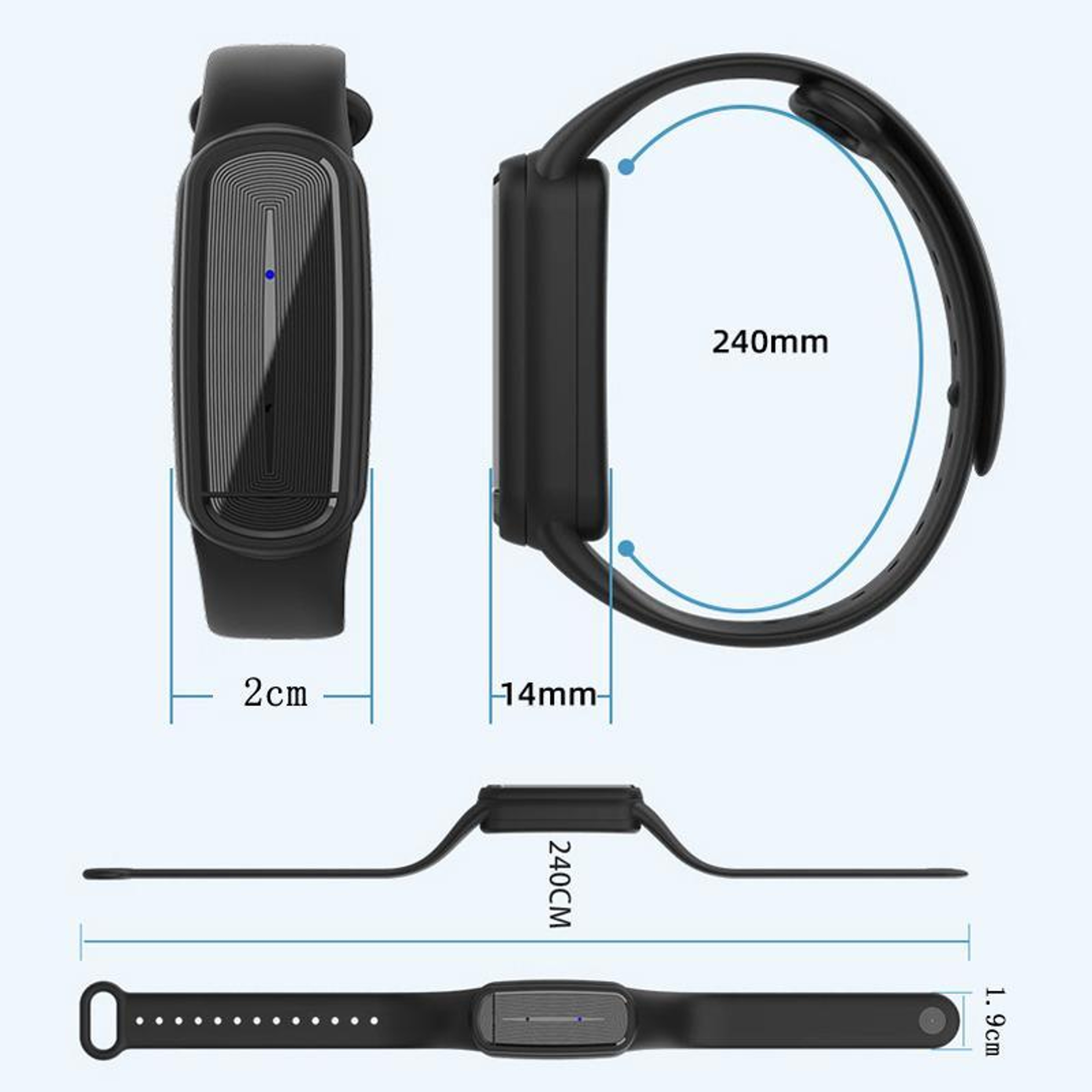 M90 Ultrasonic Mosquito Repellent Bracelet Rechargeable Electronic Wristband For Outdoor Protection 2