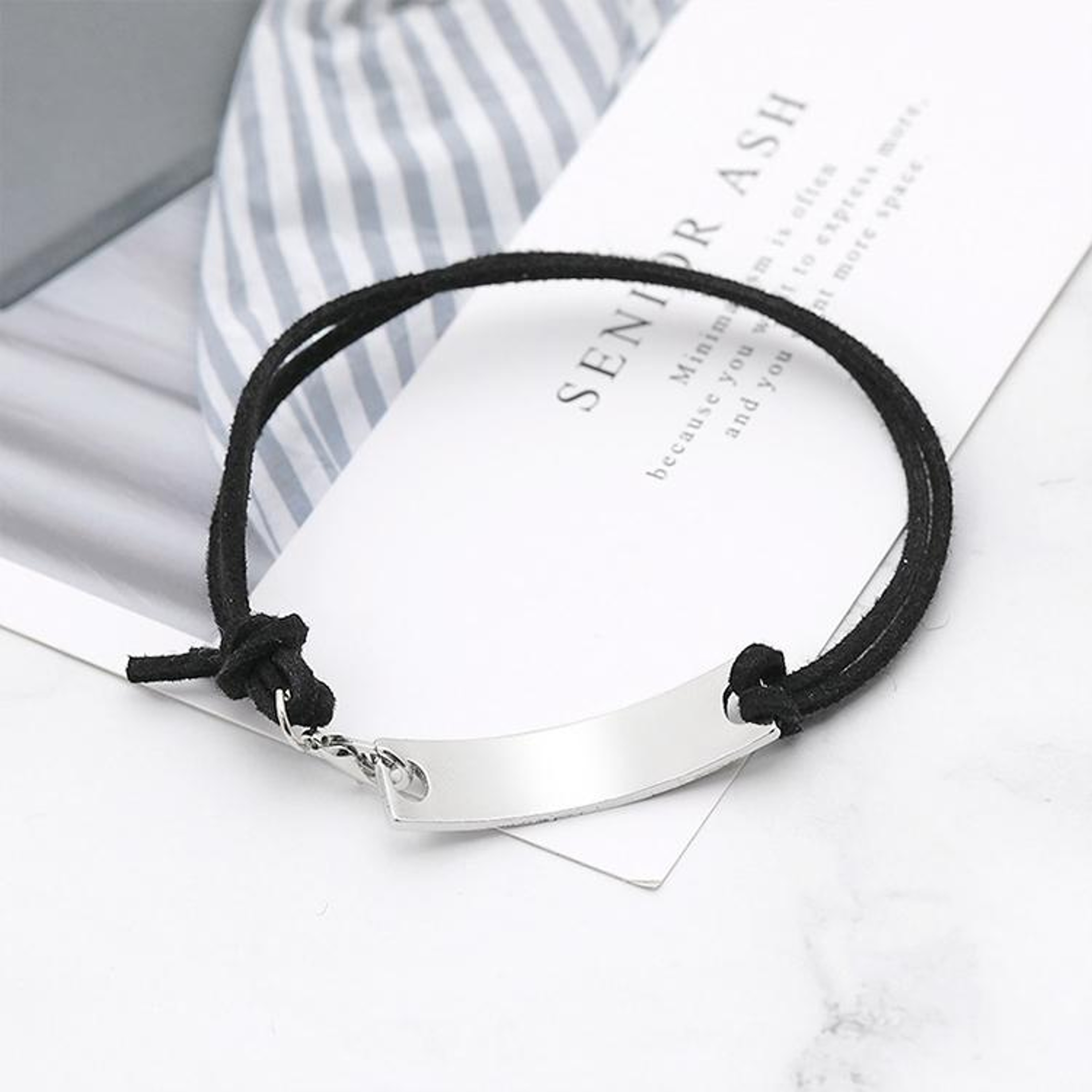 Never Give Up Bracelet Inspirational Leather Motivational Wristband for Men and Women – view 4