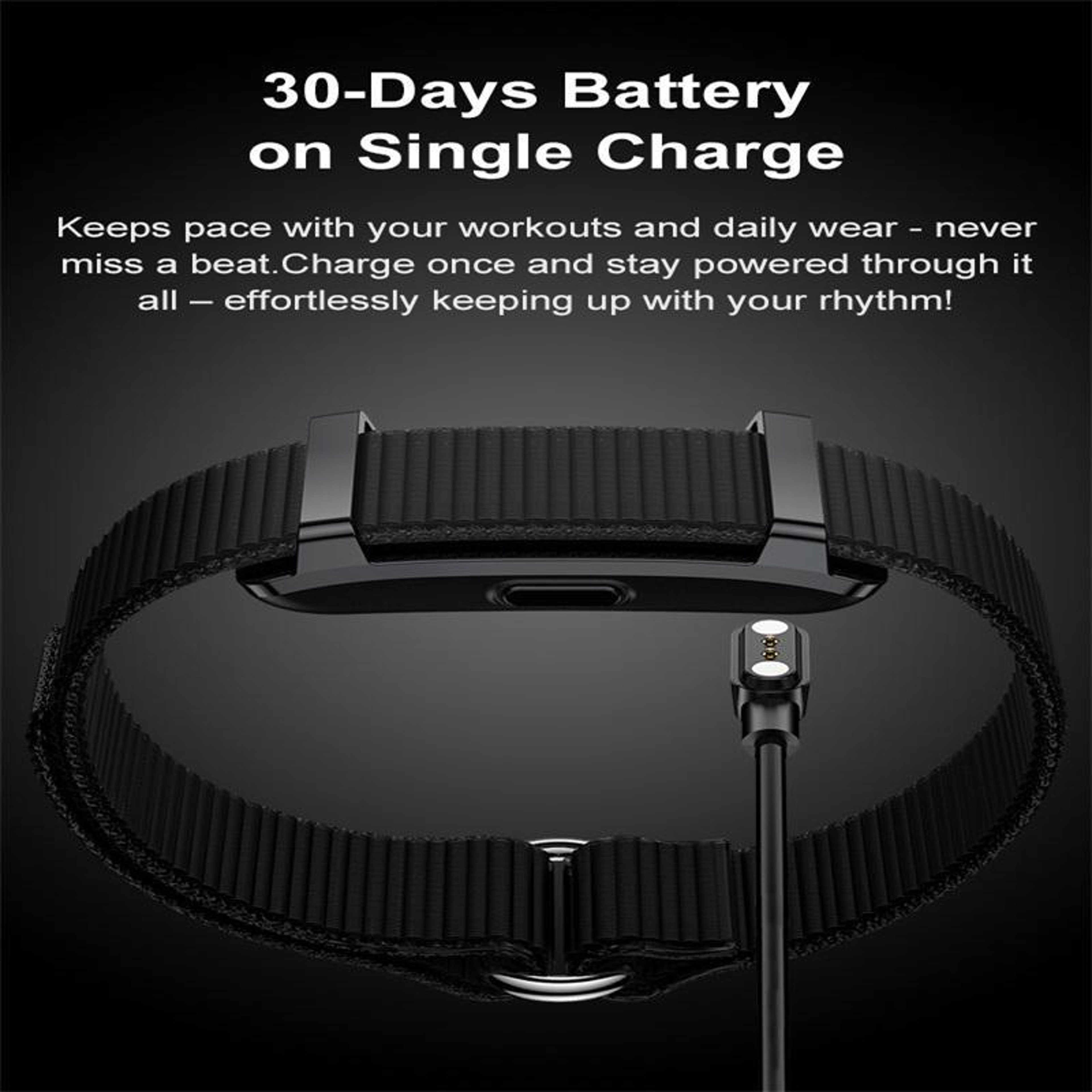 Y25 Screenless Smart Bracelet With Nylon Strap Fitness Tracker Heart Rate Monitor 6
