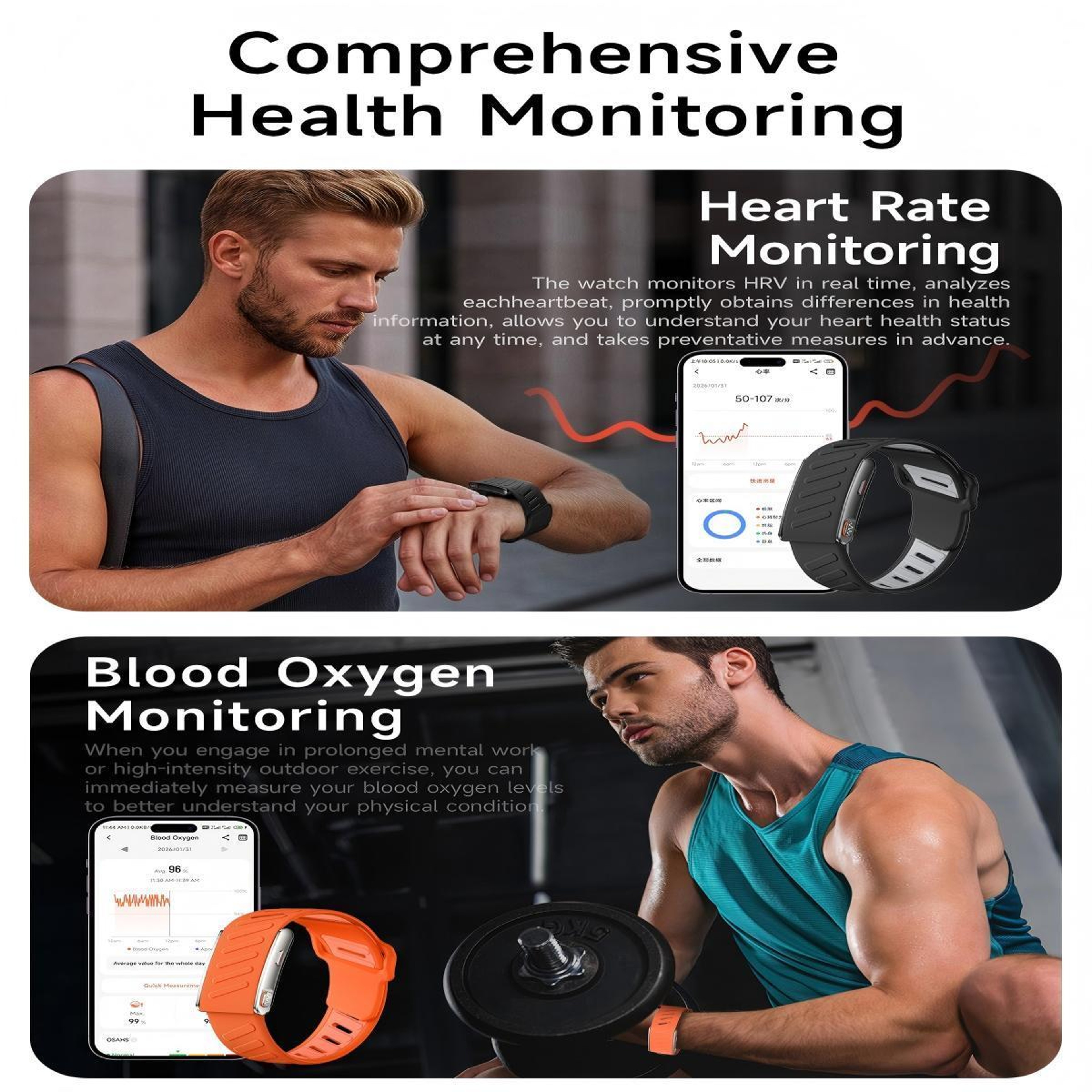 KR96 Pro Screenless Smart Bracelet With Health Monitoring Sports Fitness Band Bluetooth 53 6