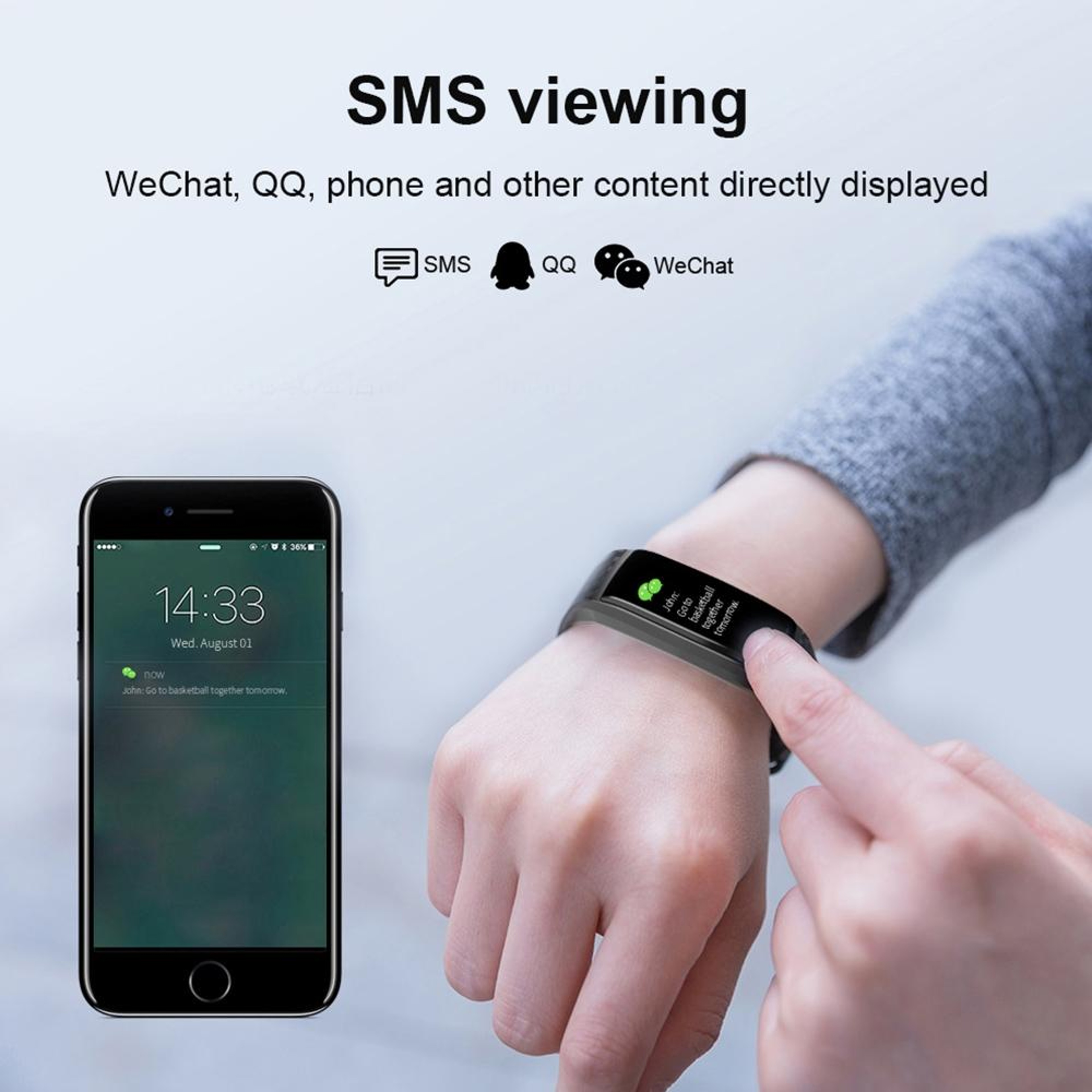 CK17S Smart Fitness Tracker With IPS Display IP67 Waterproof Heart Rate  Sleep Monitoring 3