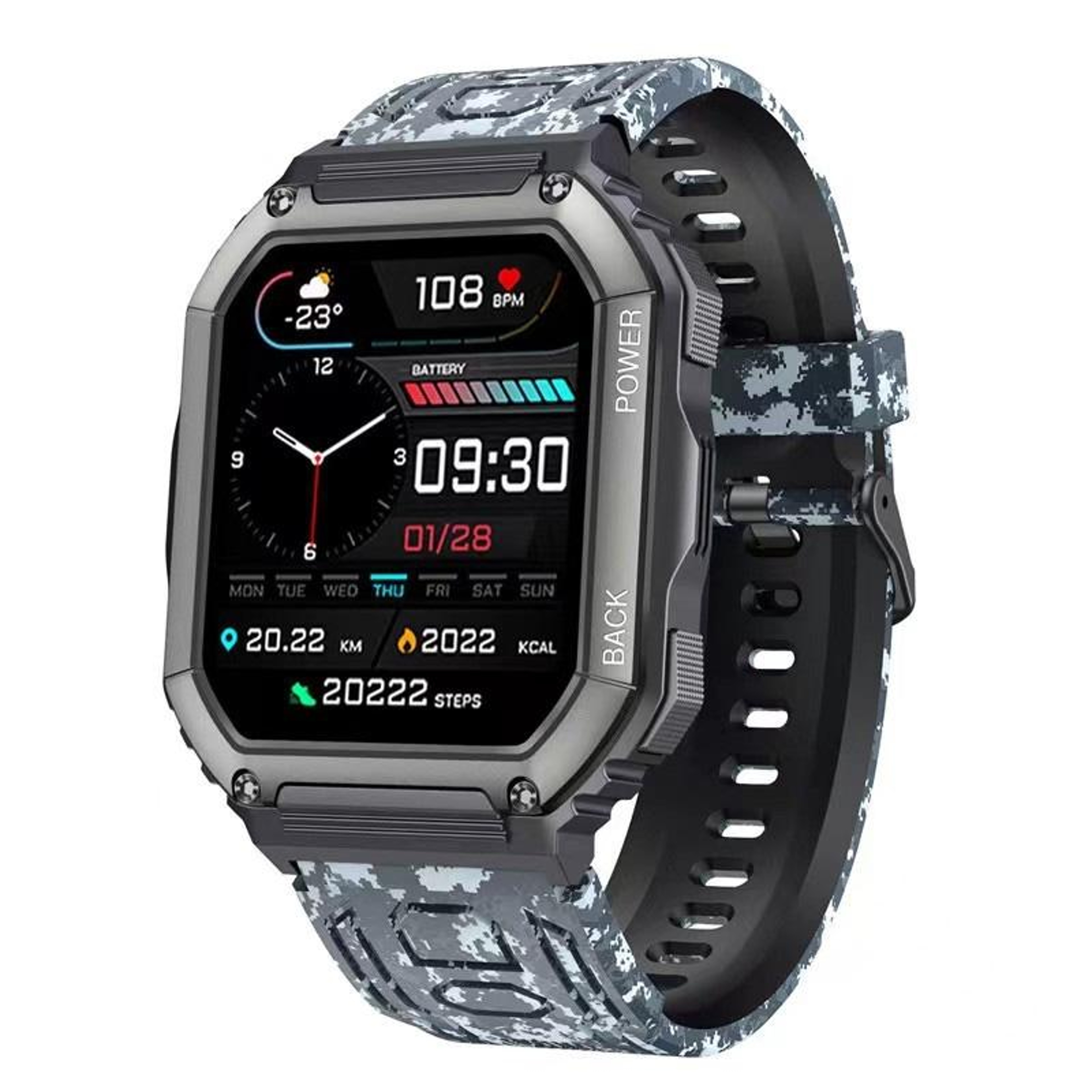 KR06 Smart Watch with Bluetooth Calling Smartwatch, Heart Rate Monitor & IP67 Waterproof Fitness Tracker – view 14
