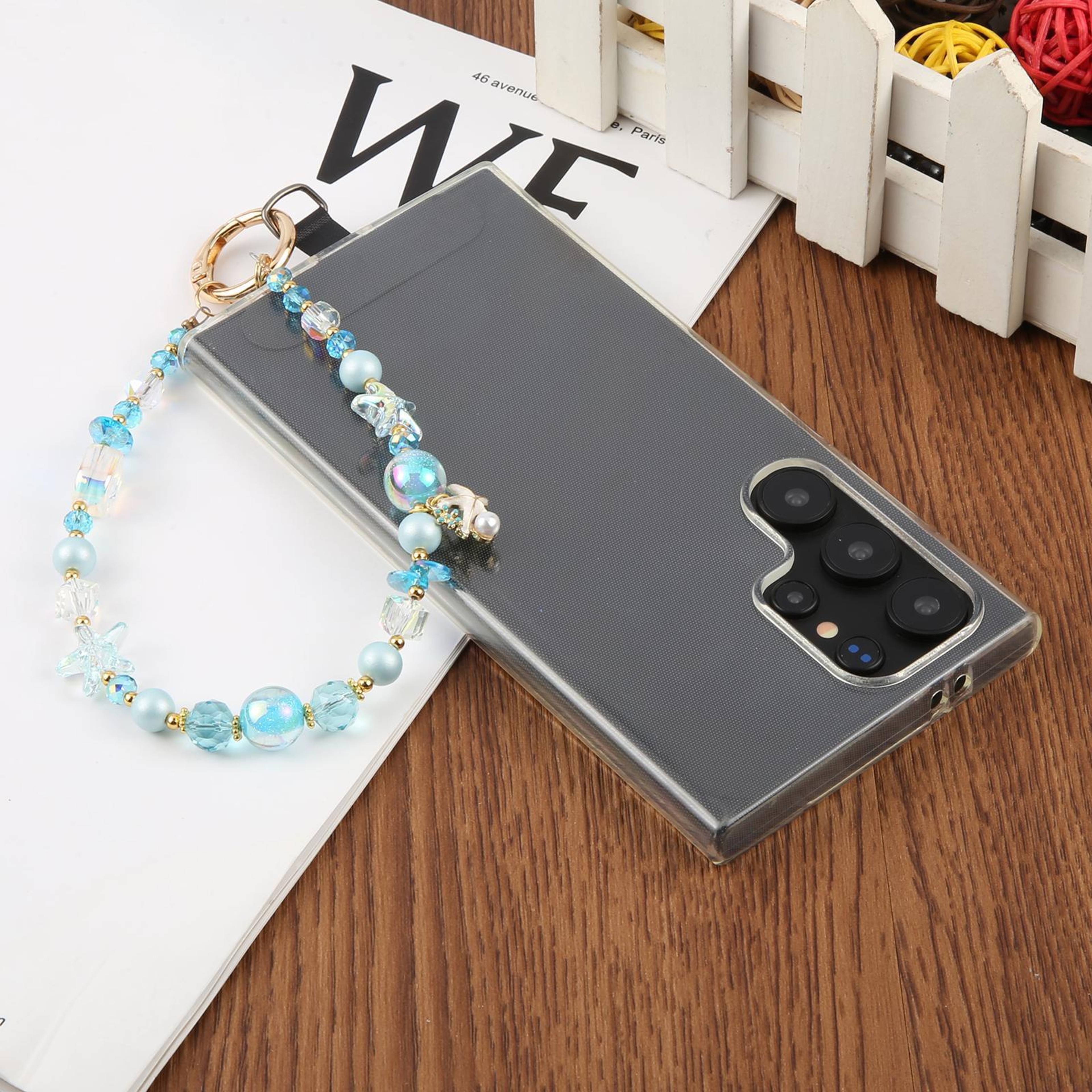 Marine Life Beaded Phone Lanyard Anti Lost Phone Wrist Strap Bracelet Charm – view 5