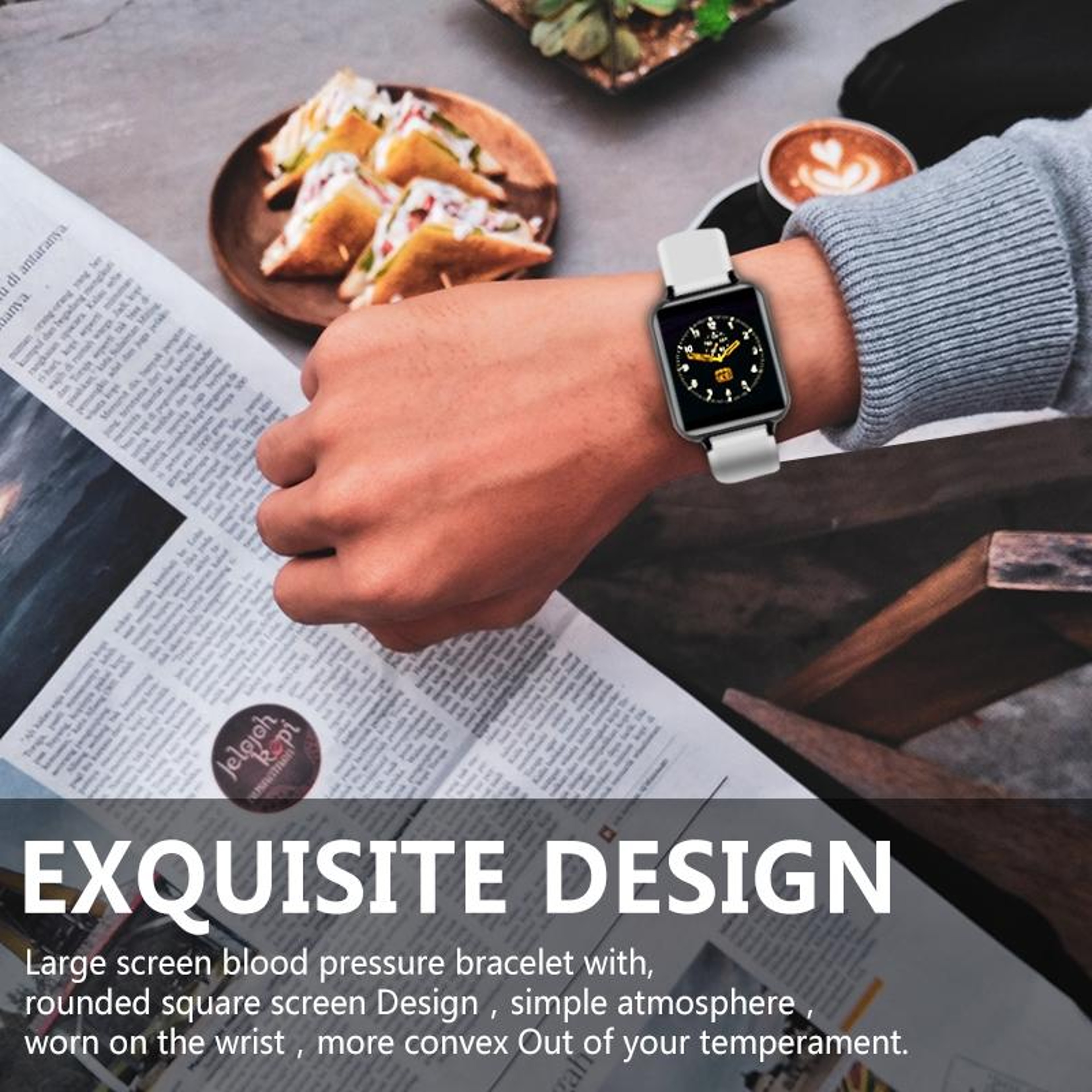 B57 Smart Watch With 13 Inch IPS Display IP67 Fitness Tracker And Heart Rate Monitor 6