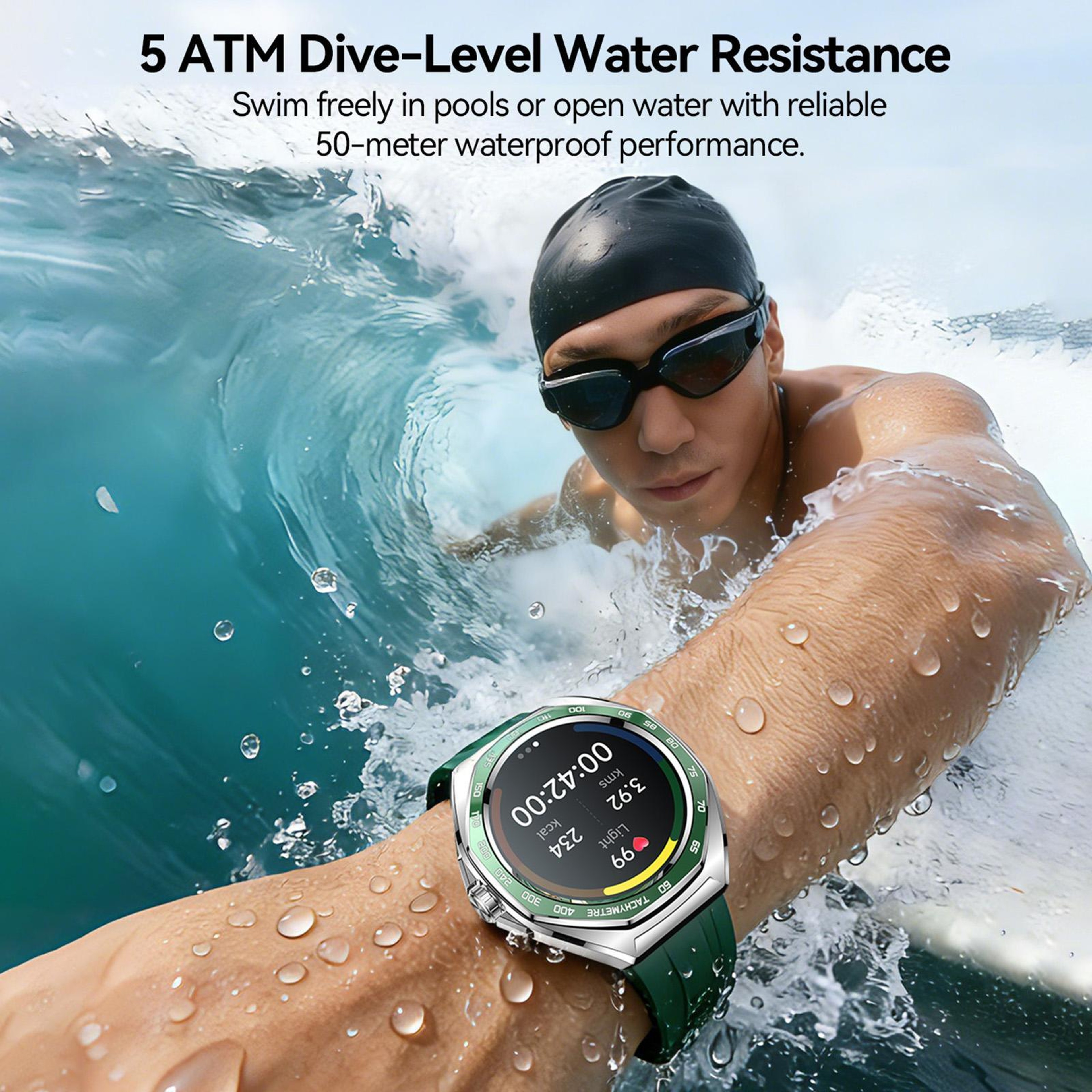 JOYROOM JRFV2 Pro Smart Watch With Bluetooth Calling And Health Monitor 5ATM AMOLED Display 8