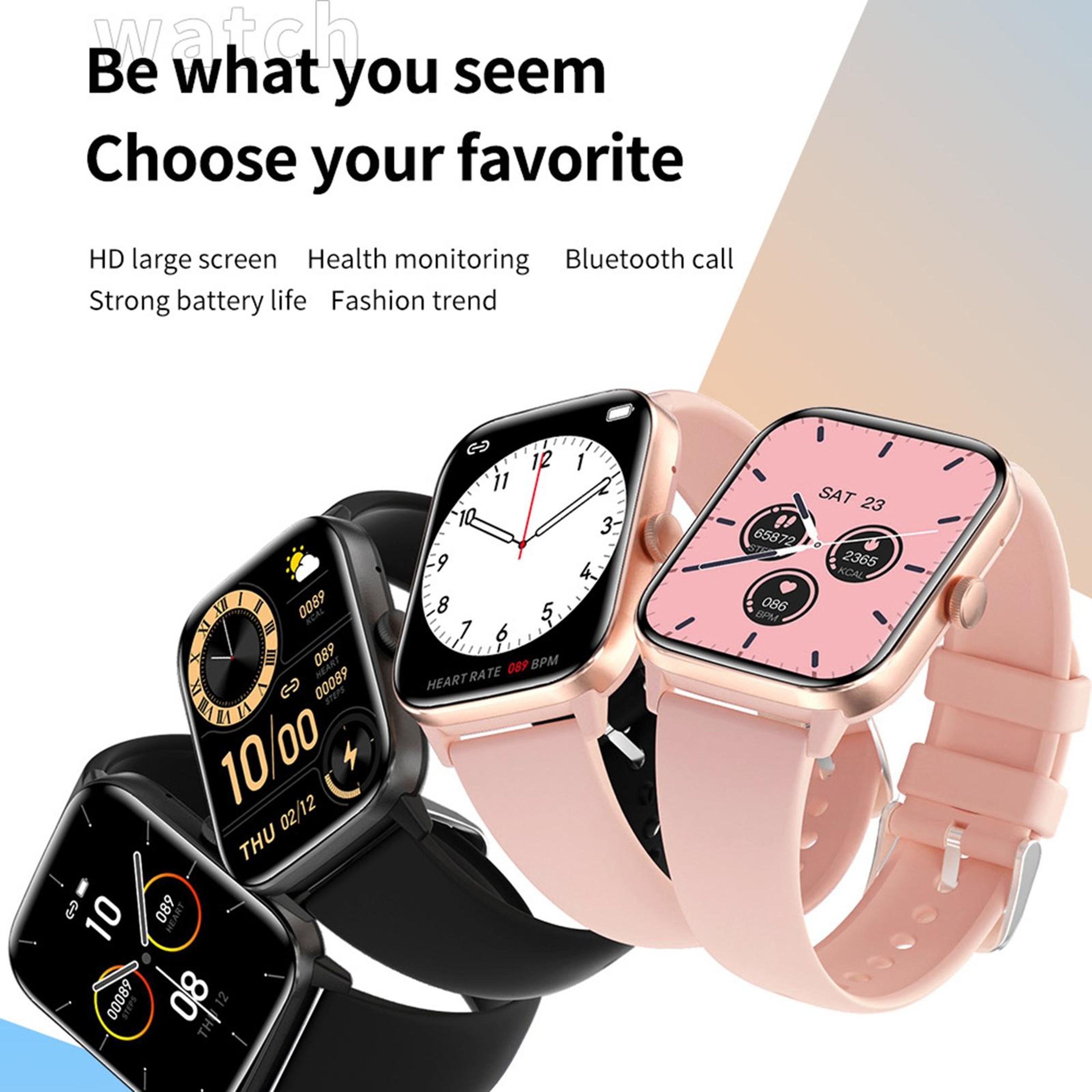 QS11 Smart Watch with 1.91 Inch HD Display Bluetooth Fitness Tracker Heart Rate Sleep Monitor – view 4