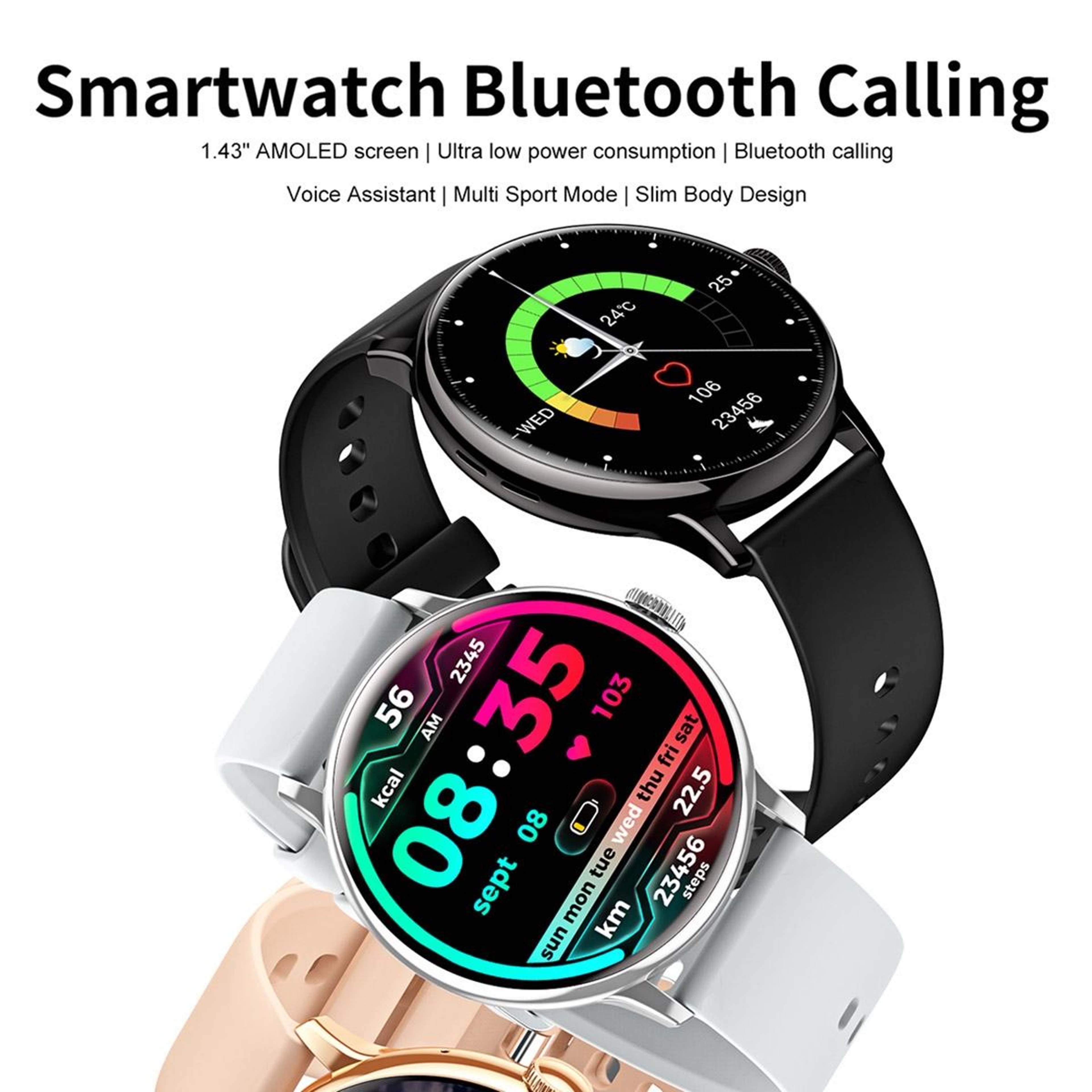 CY500 AMOLED Smart Watch With Bluetooth Calling Heart Rate Blood Oxygen Fitness Tracker 3