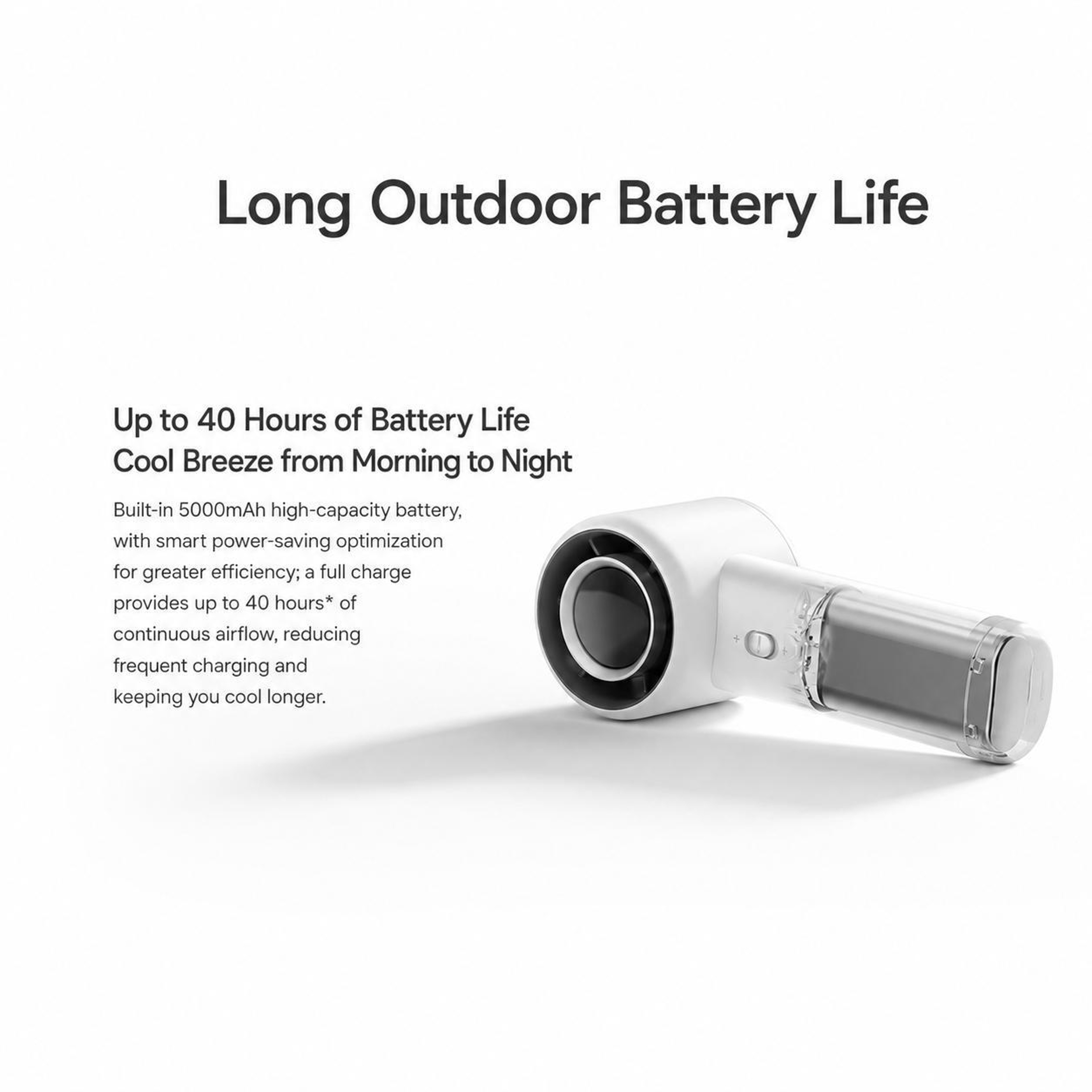 Portable Handheld Fan 100 Speed Rechargeable USB C Mini Personal Fan – view 6