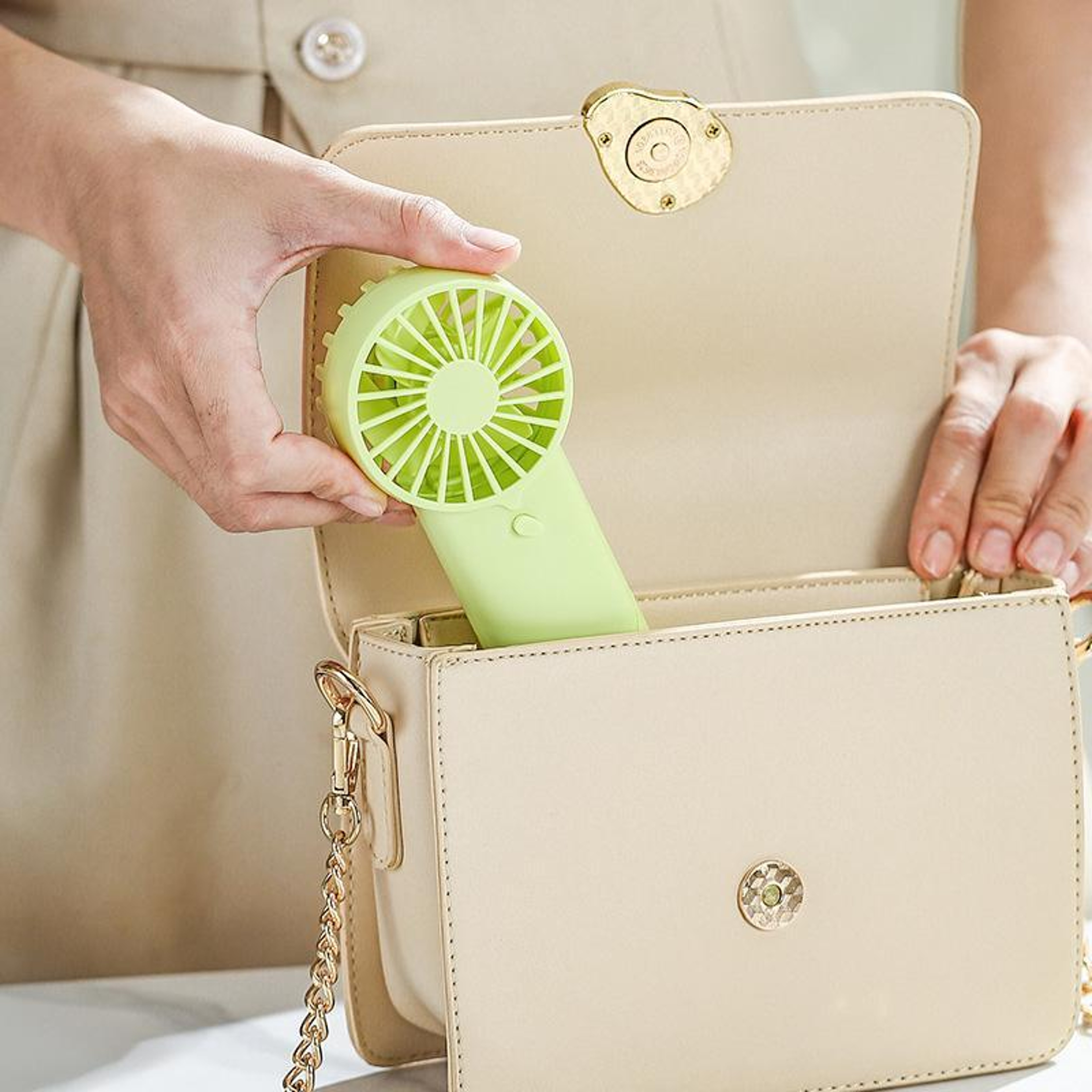 F50 Mini Handheld Fan Portable Desk Fan High Wind Pocket Cooling Fan For Travel Dorm Office 3