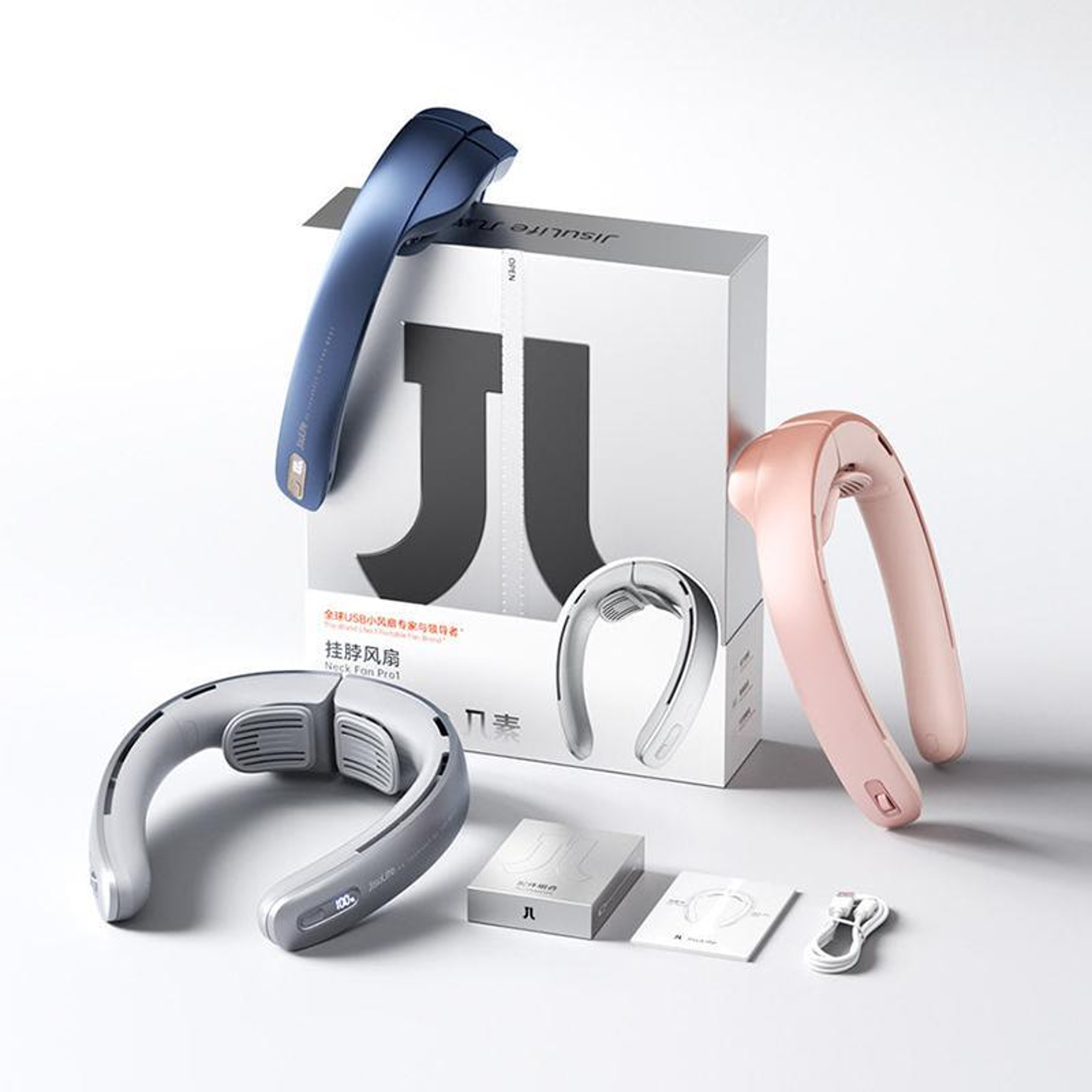 Portable Neck Fan With Dual Turbo Cooling And 100Speed Rechargeable Airflow 2