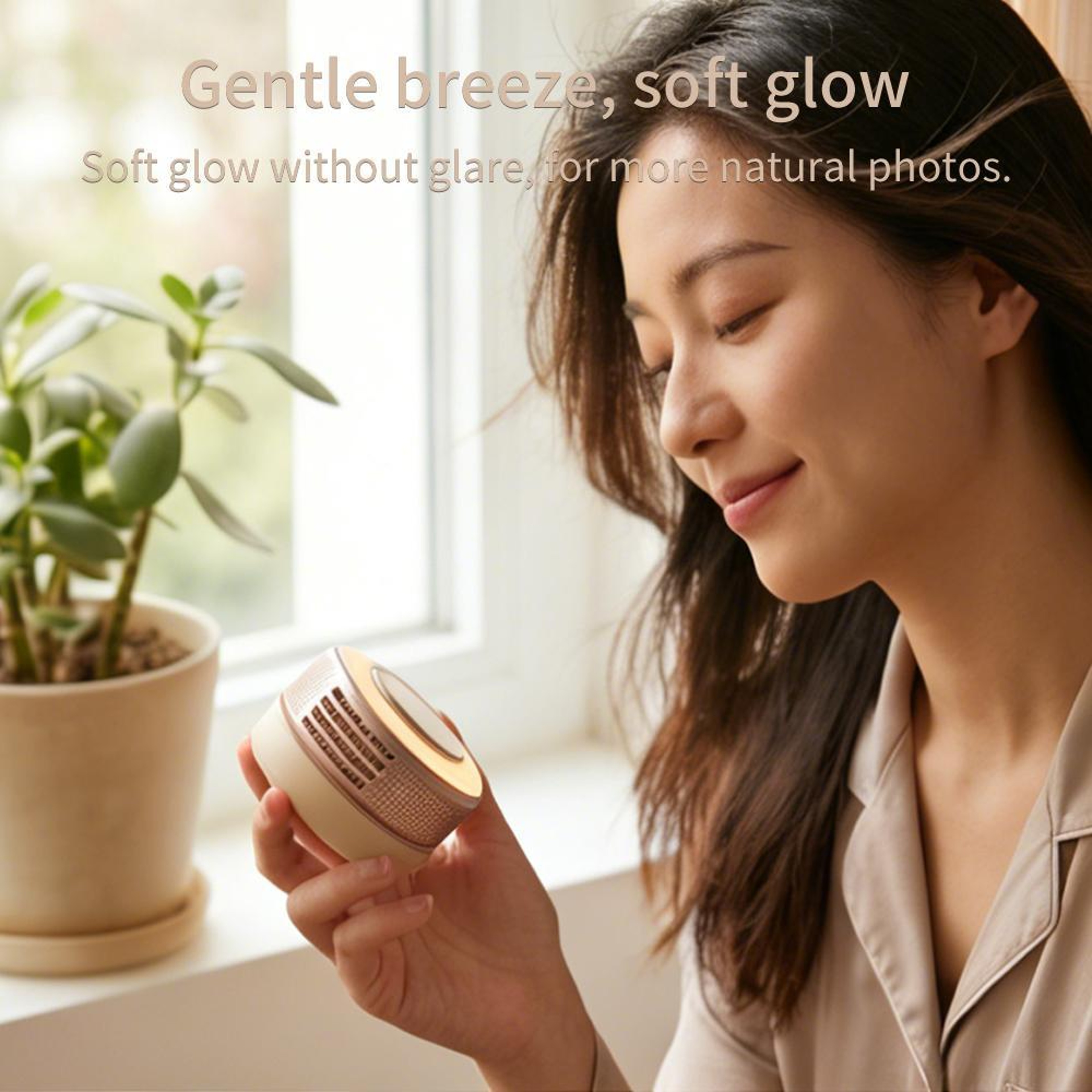 Mini Magnetic Fan Portable Cooling Fan With 5 Speed Rechargeable USB Desk Fan And LED Light 3