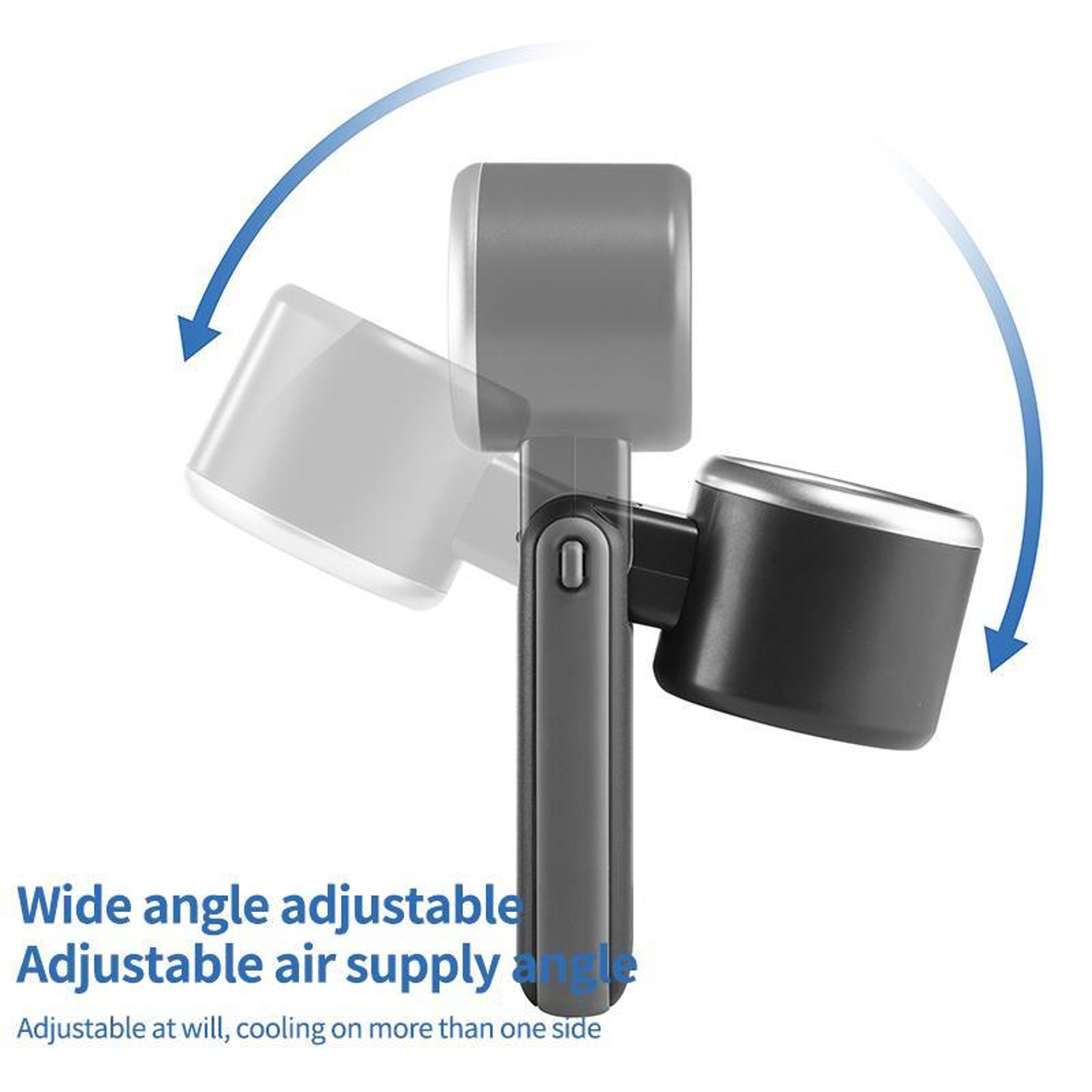 High Speed Foldable Handheld Fan with 5-Speed Turbo Cooling USB Rechargeable Portable Desk Fan – view 5