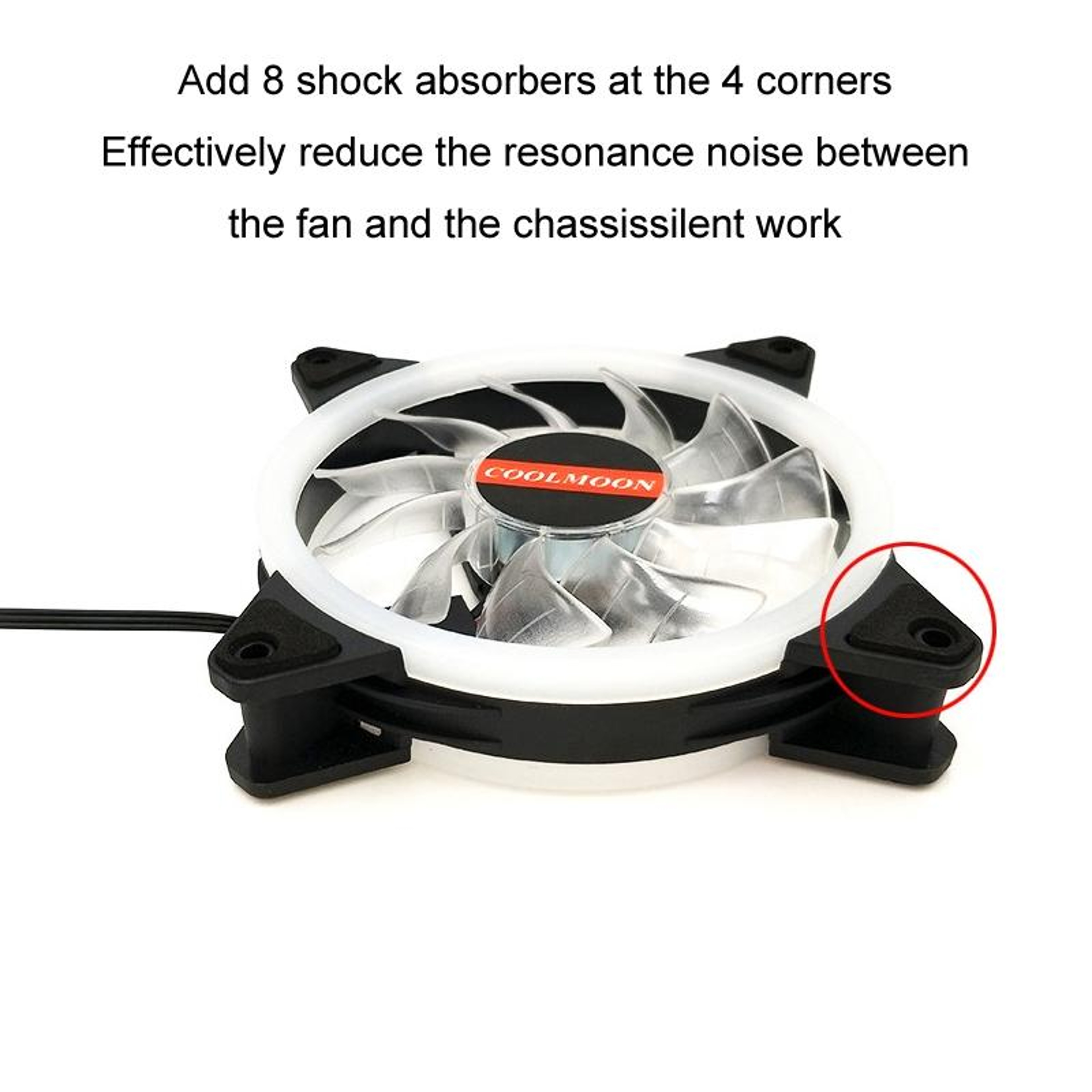 Cooling Fan Dual Interface PC Case Fan Quiet Hydraulic Bearing 2