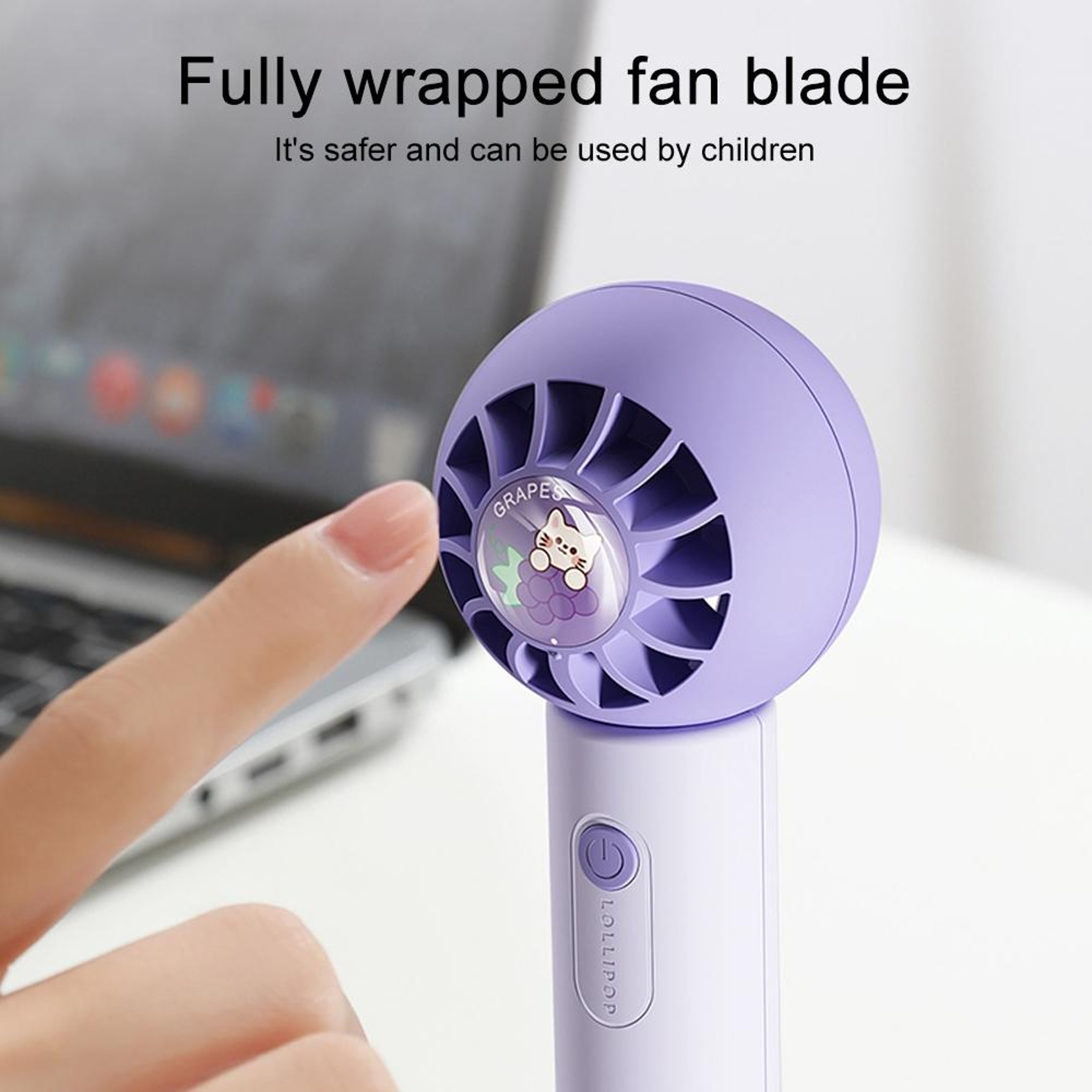 Portable USB Rechargeable Handheld Fan Quiet Mini Personal Cooling Fan With 3 Speed Settings 3