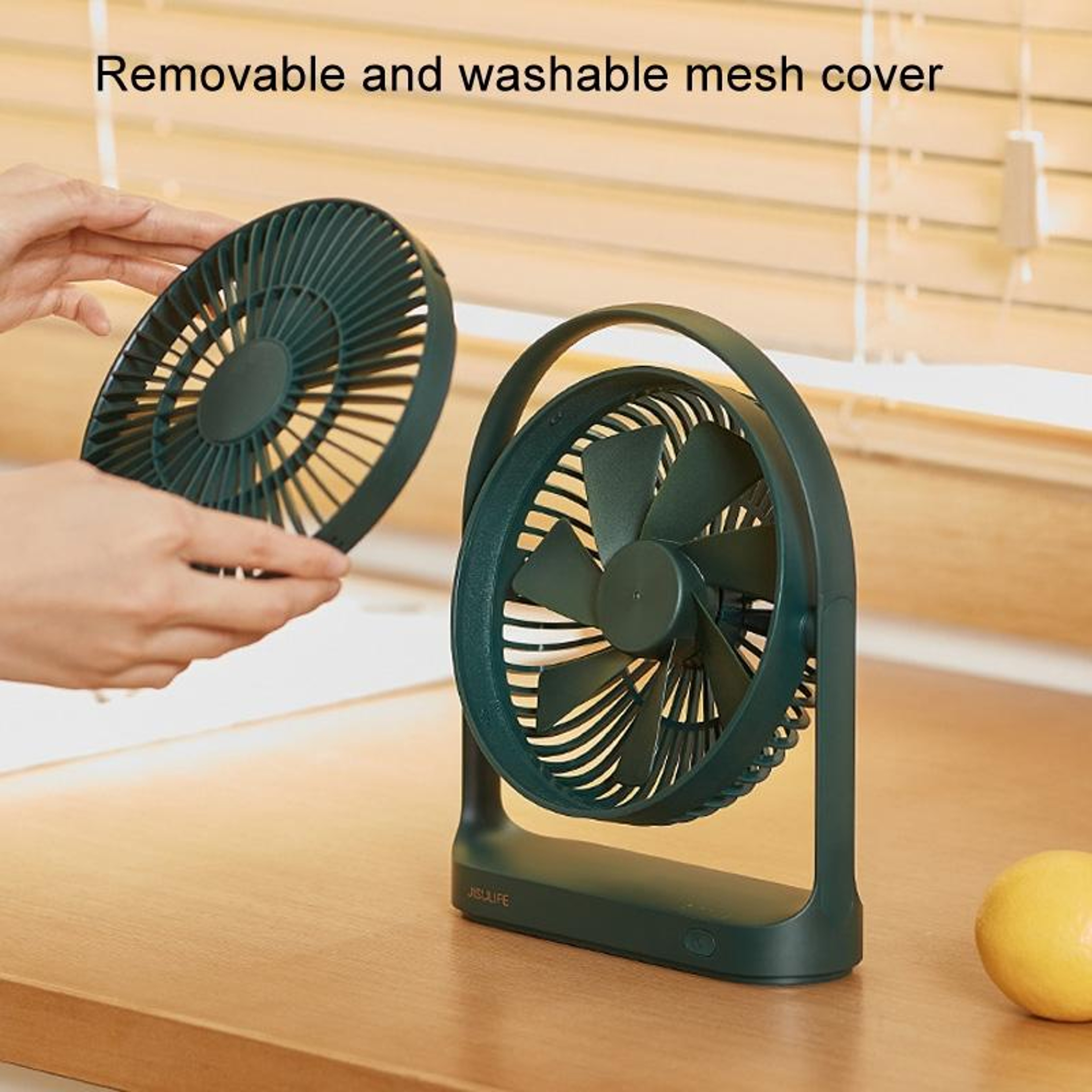 4000mAh Rechargeable Desk Fan Portable Mini Fan with 4 Speeds USB C Quiet Cooling White – view 13