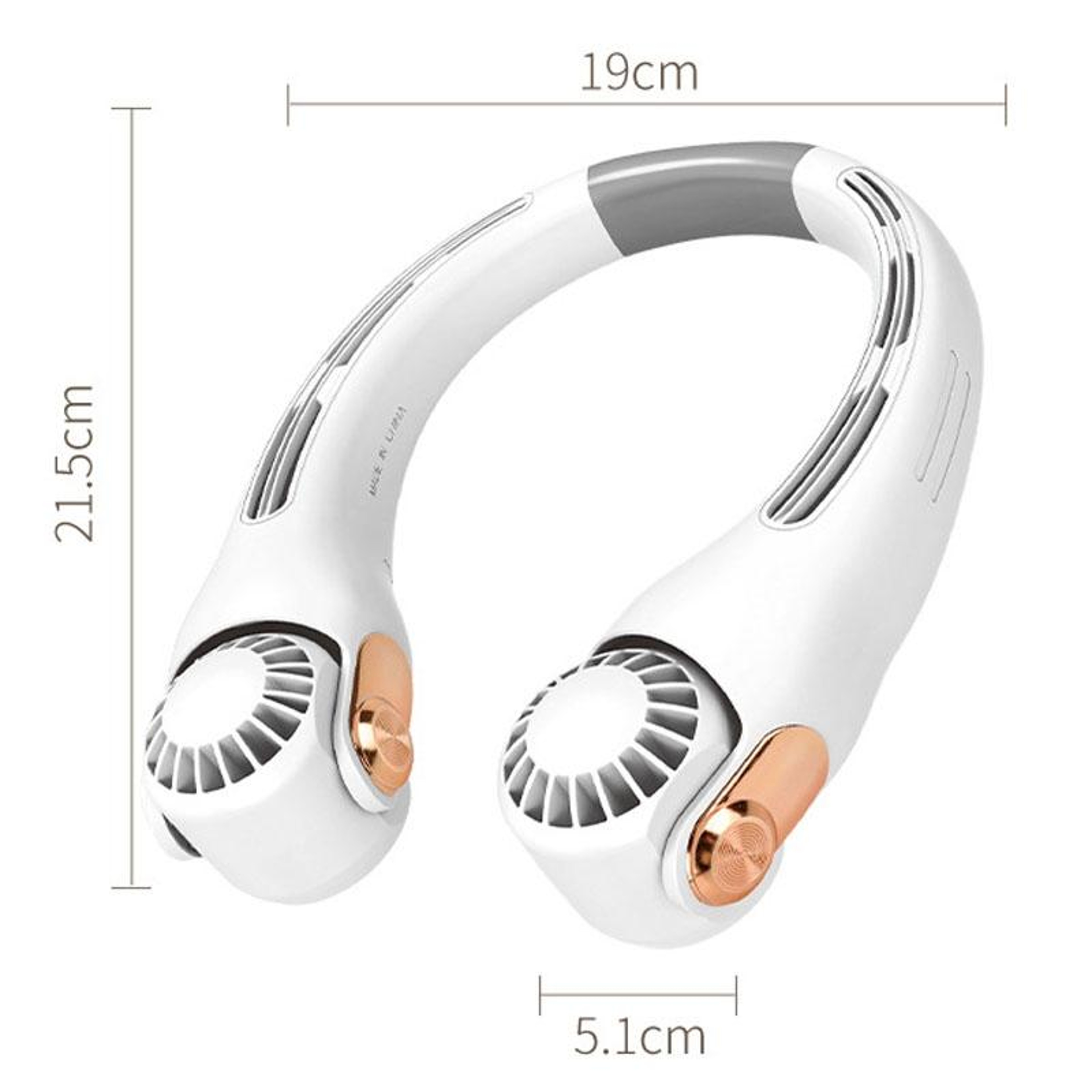 Mini Portable Neck Fan USB Rechargeable HandsFree Personal Cooling Fan With Adjustable Silicone Des 2