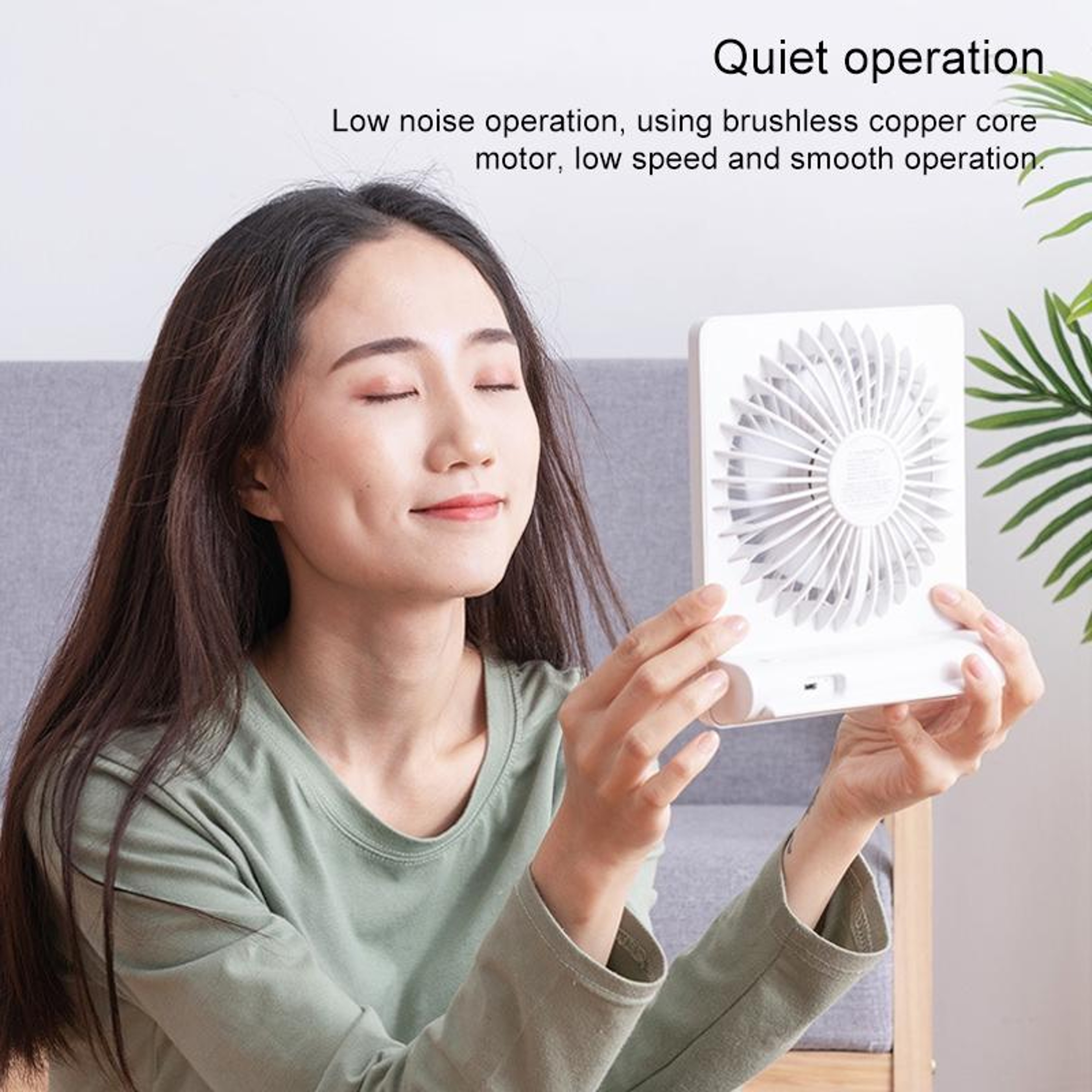 Portable USB Desk Fan Rechargeable Mini Fan with 3 Speed Quiet Cooling for Home Office Dorm Travel – view 9
