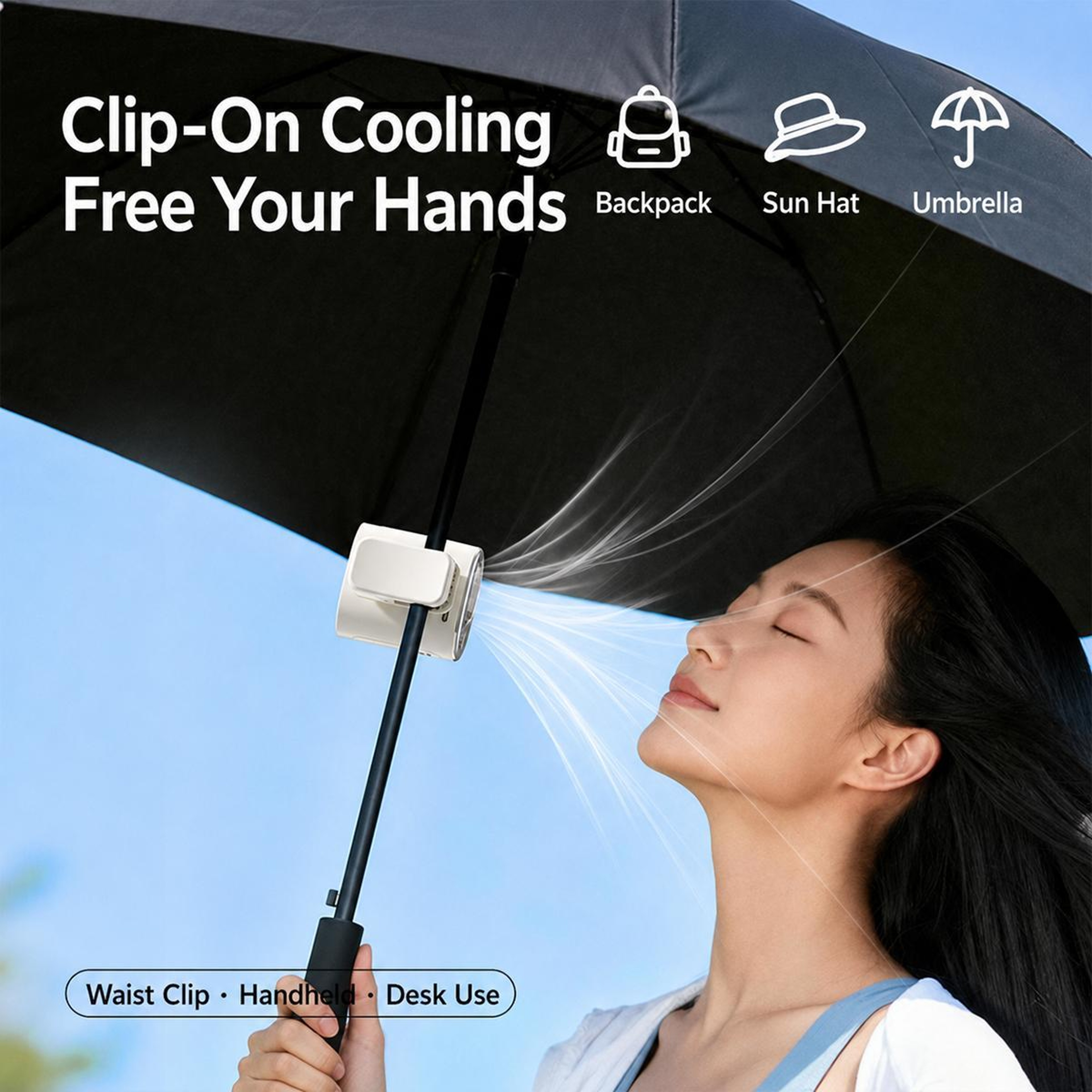 Y32 Portable Cooling Fan With Semiconductor Cooling Clip On Mini Rechargeable Fan 6