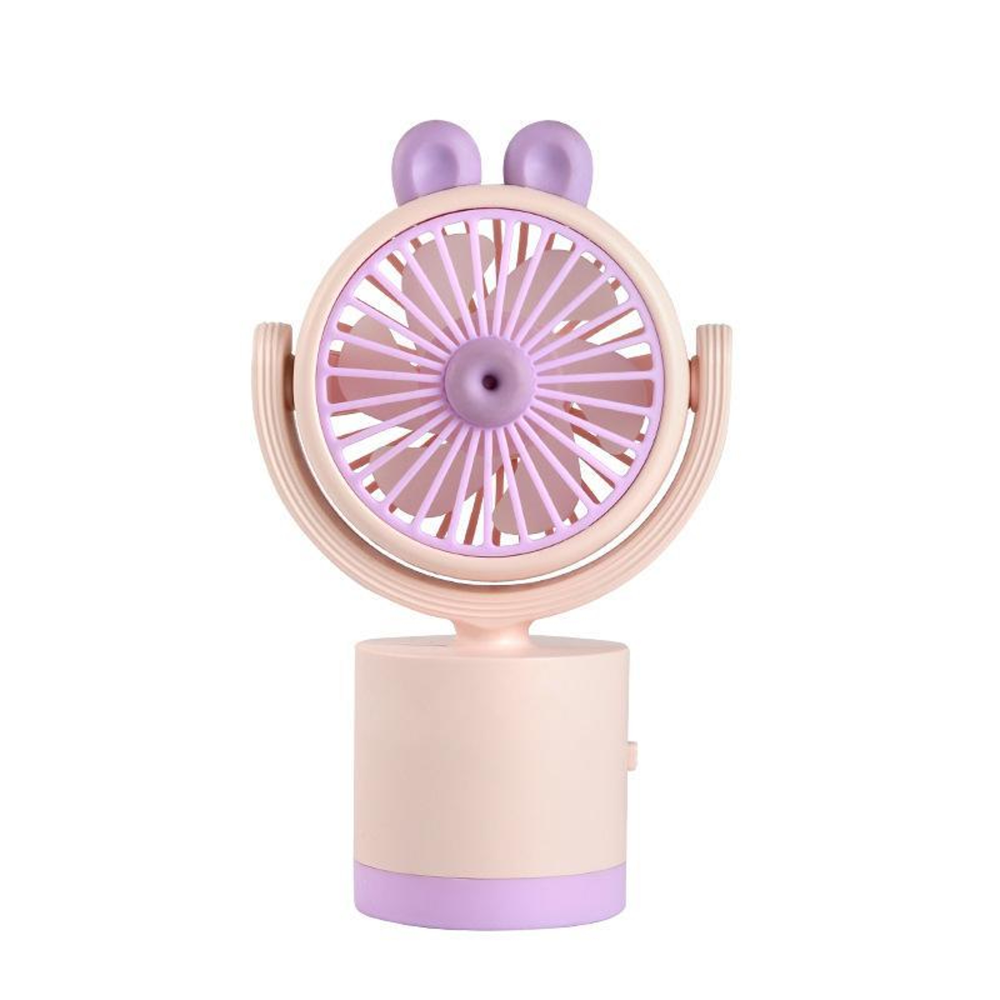 Cute Rabbit Portable Desktop Fan USB Rechargeable Handheld Mini Fan With Adjustable Airflow 9