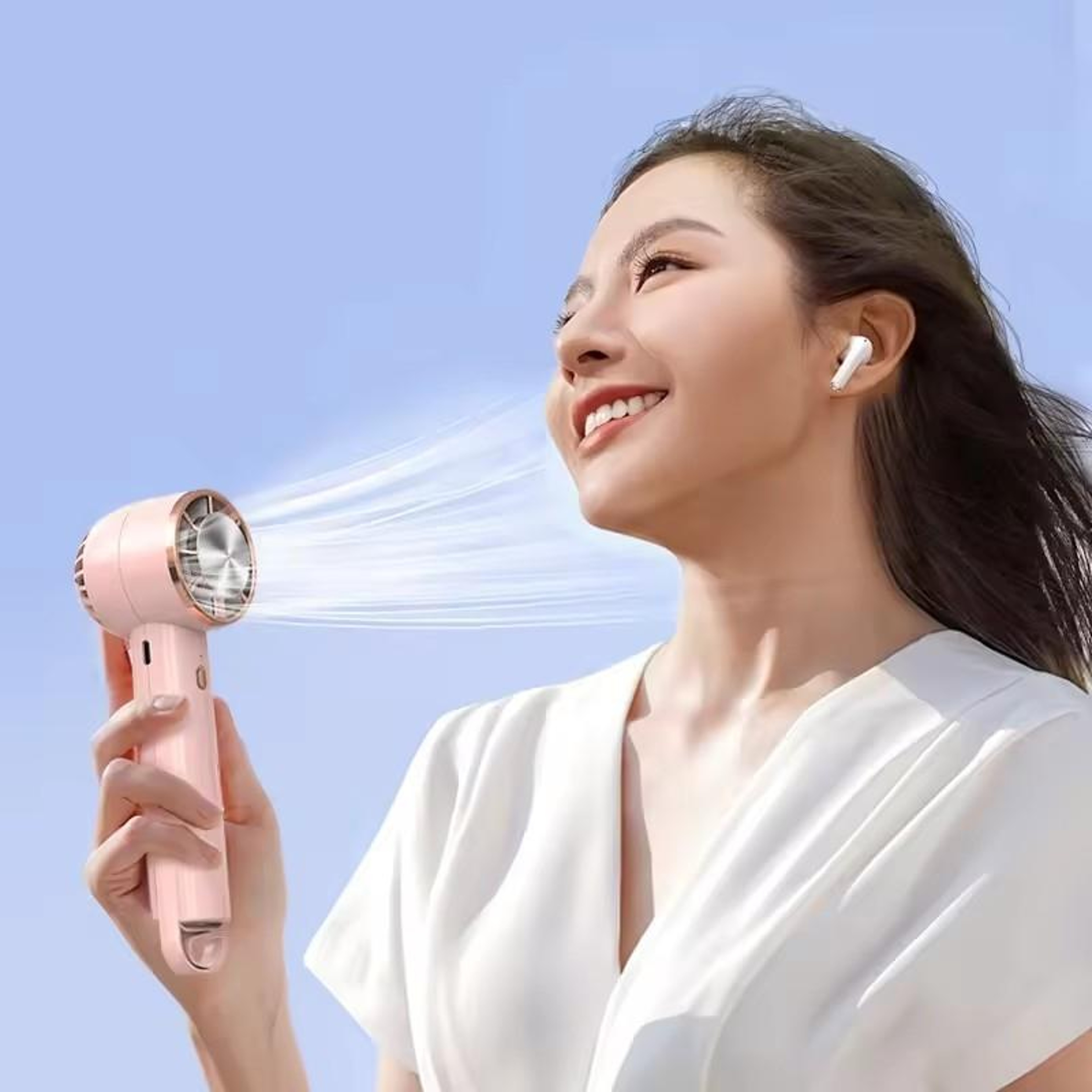CL02 Handheld Cooling Fan Portable USB Fan With Semiconductor Cooling Rechargeable Personal Cooler 5