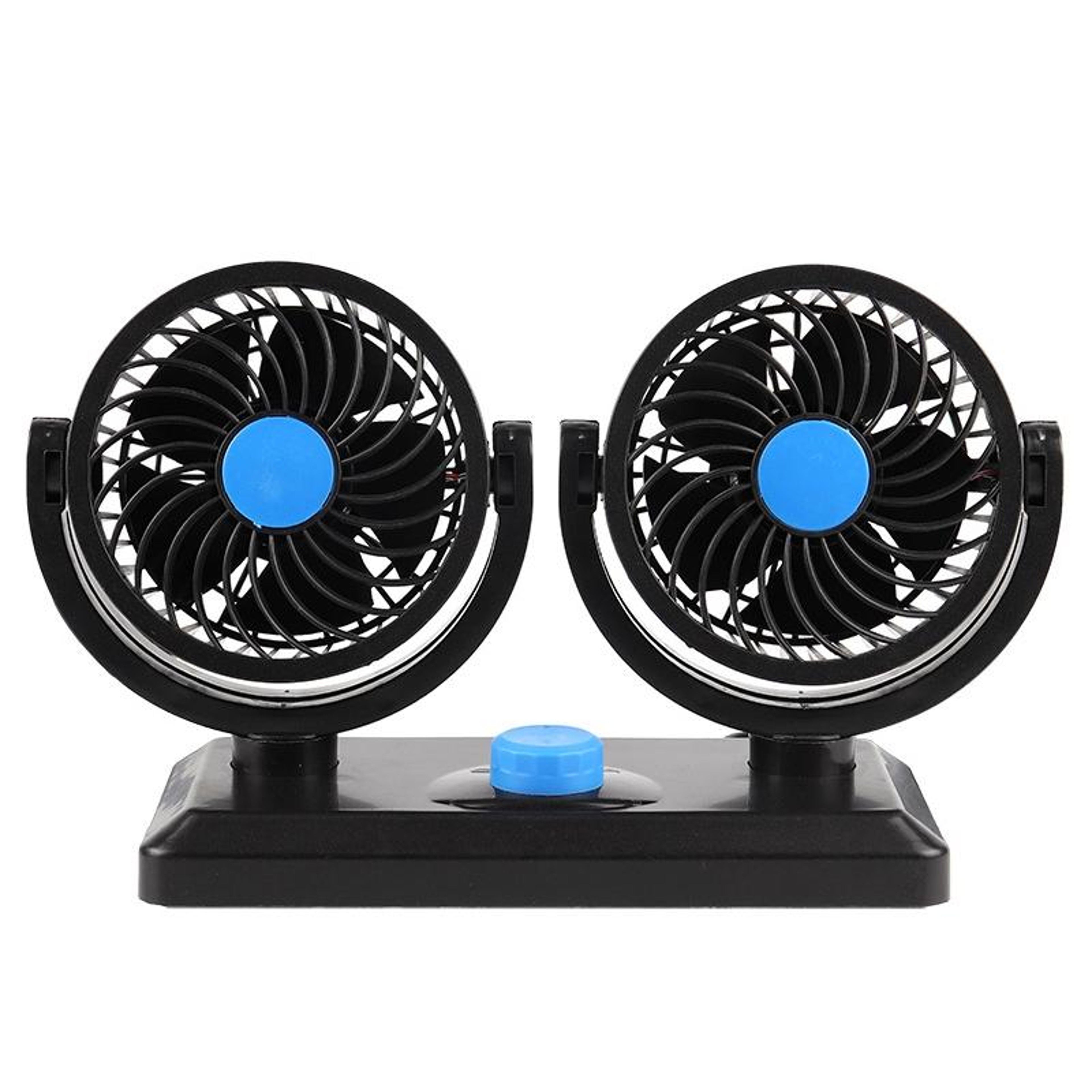 Portable Car Fan Dual Head 360 Degree Adjustable Car Fan With 2 Speed Cooling 0