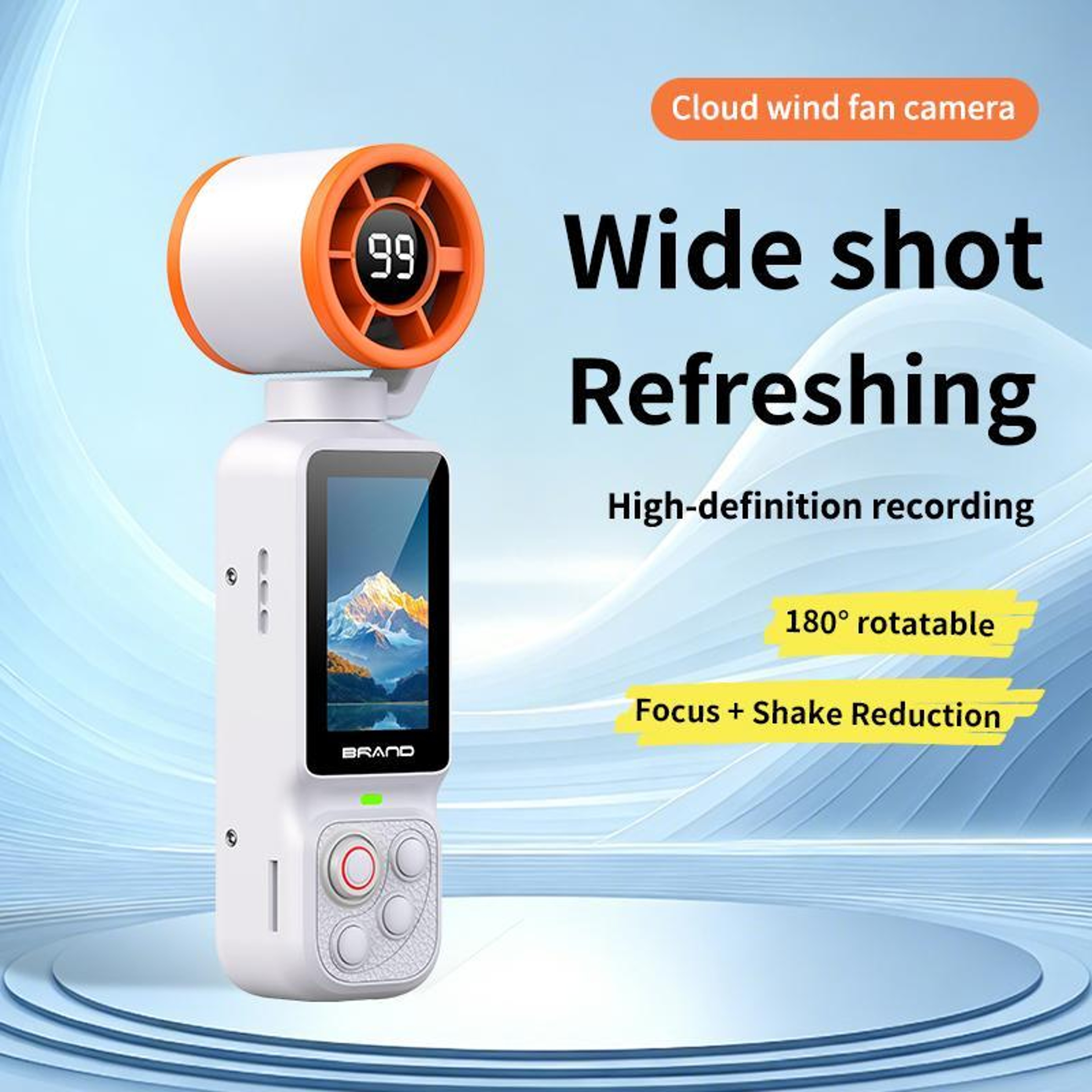 Portable Pocket Camera 1080P HD Vlog Camera with 180° Rotating Lens and Cooling Fan – view 3