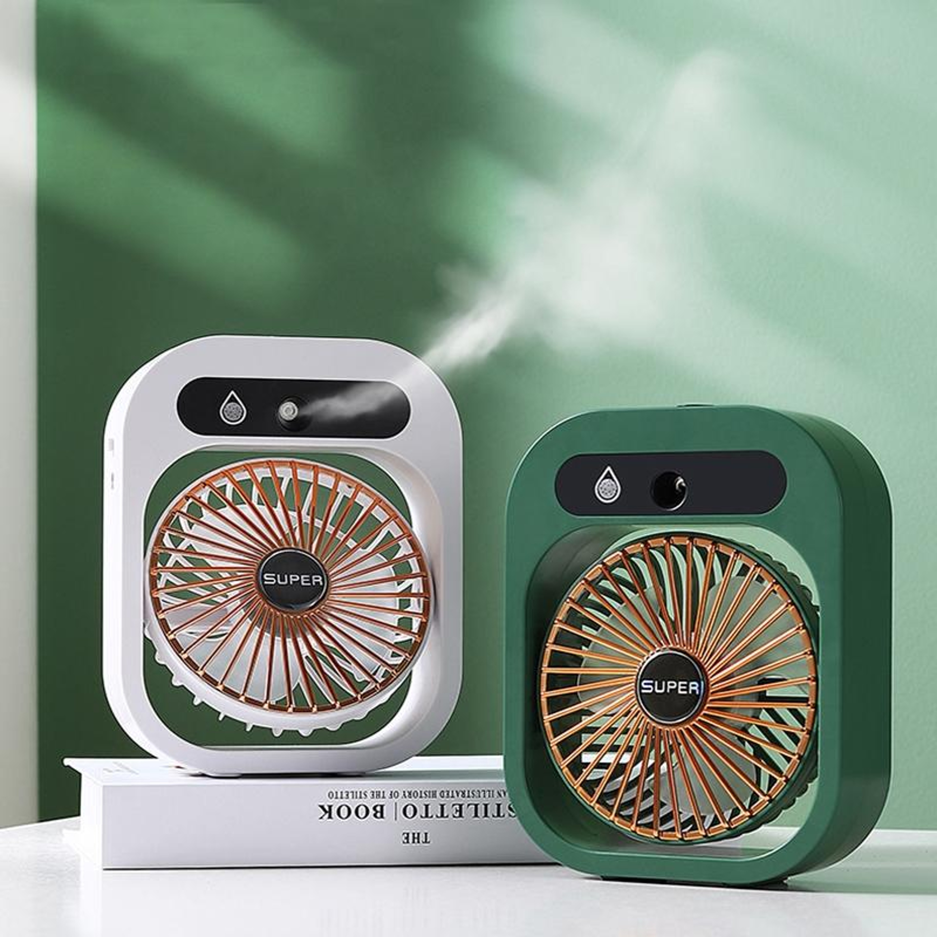 Portable Air Cooler USB Cooling Fan Mini Air Conditioner With Nano Mist Humidifier Rechargeable Des 0