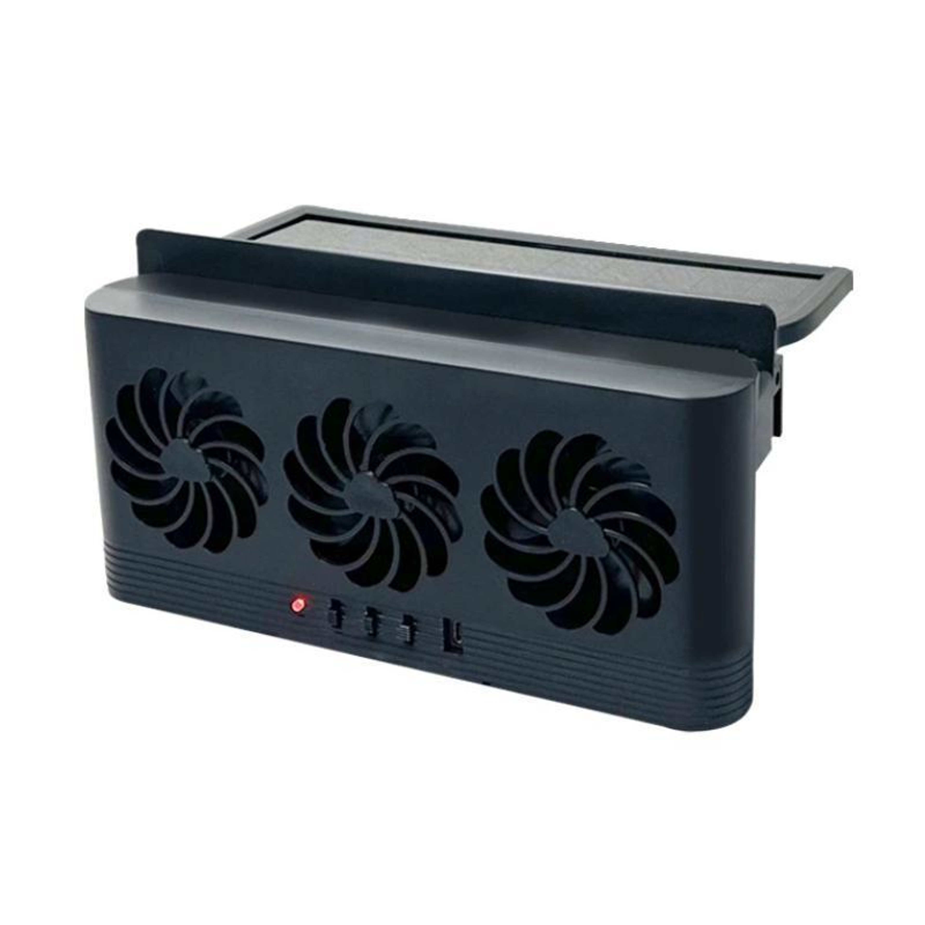 Solar Powered Car Ventilation Fan Triple Head Auto Window Exhaust Cooler with USB Battery Backup – view 12