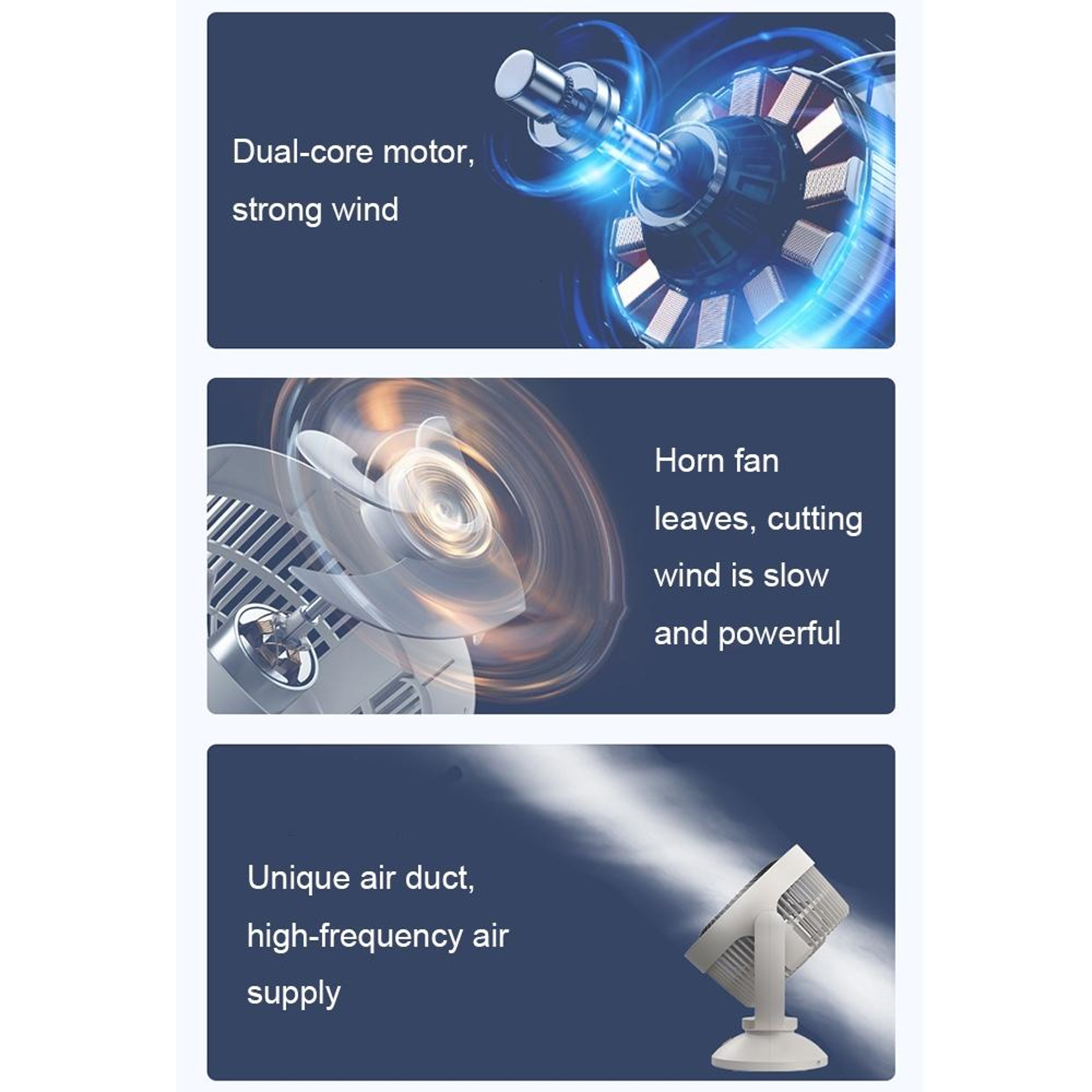 Desktop Air Circulator Fan With Night Light Quiet Portable Desk Fan 9