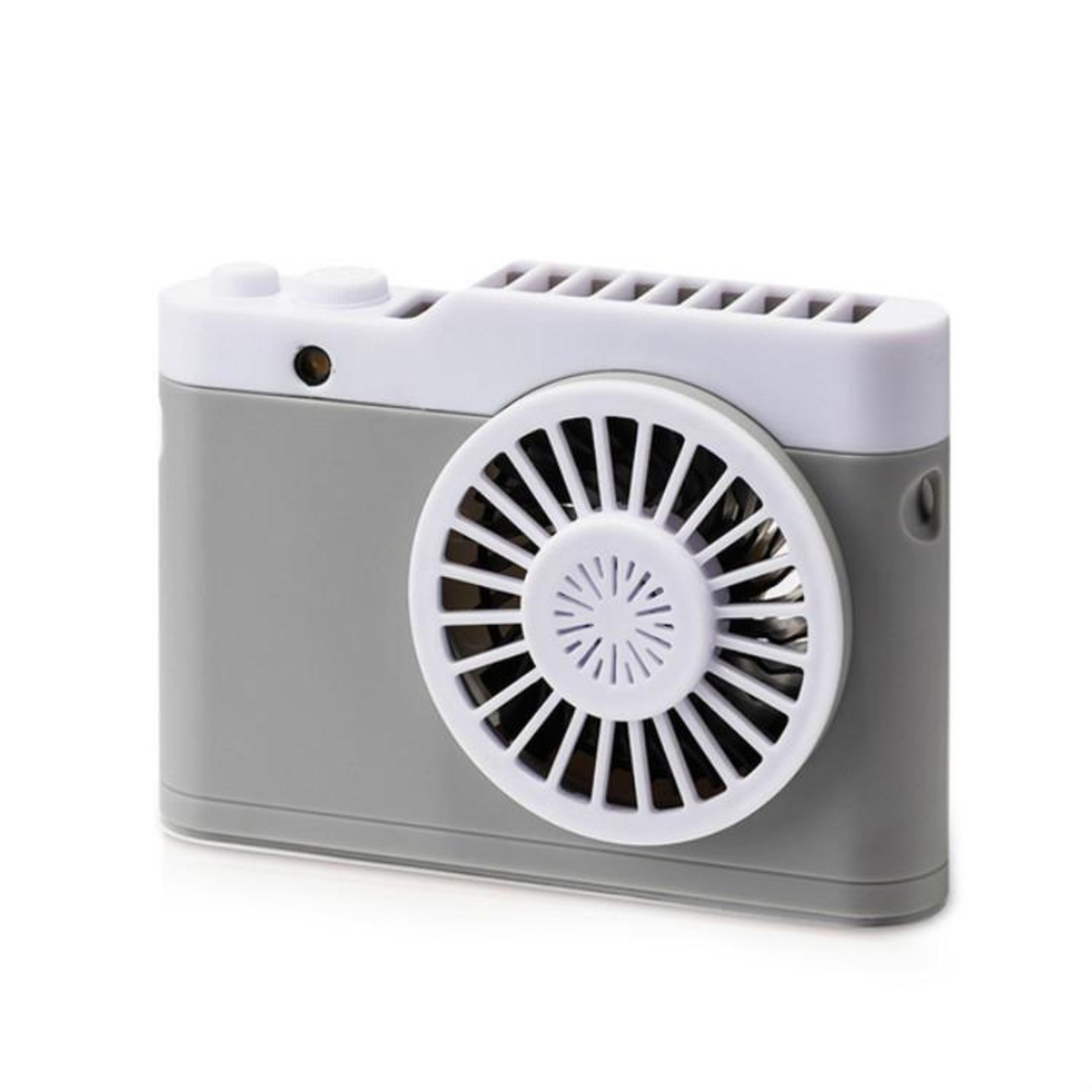 Portable Mini Usb Charging Camera Fan Hanging Neck Small FanGray 6