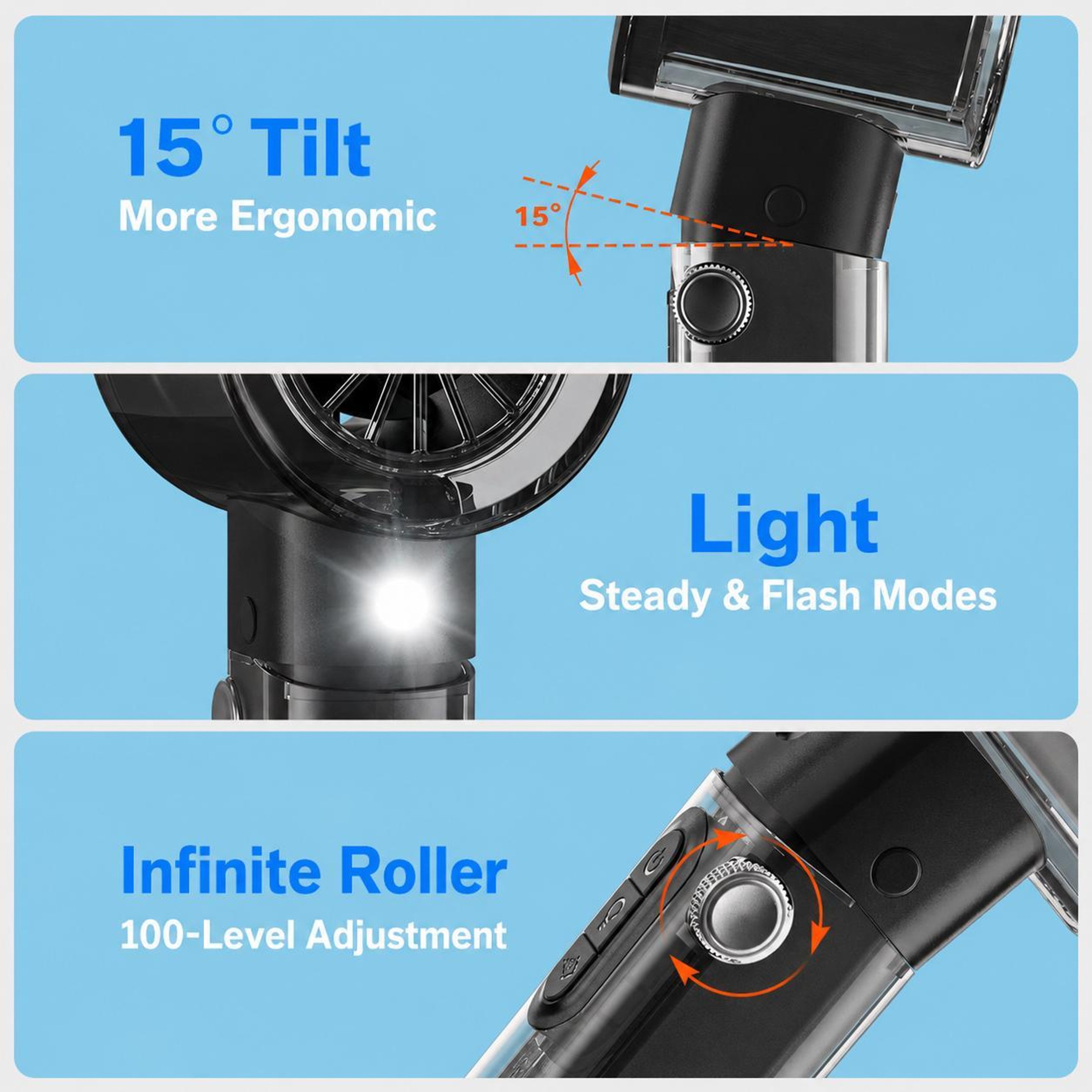 F3 Handheld Cooling Fan With Mist Spray LED Display And Stepless Speed Control Portable Mini Fan 4