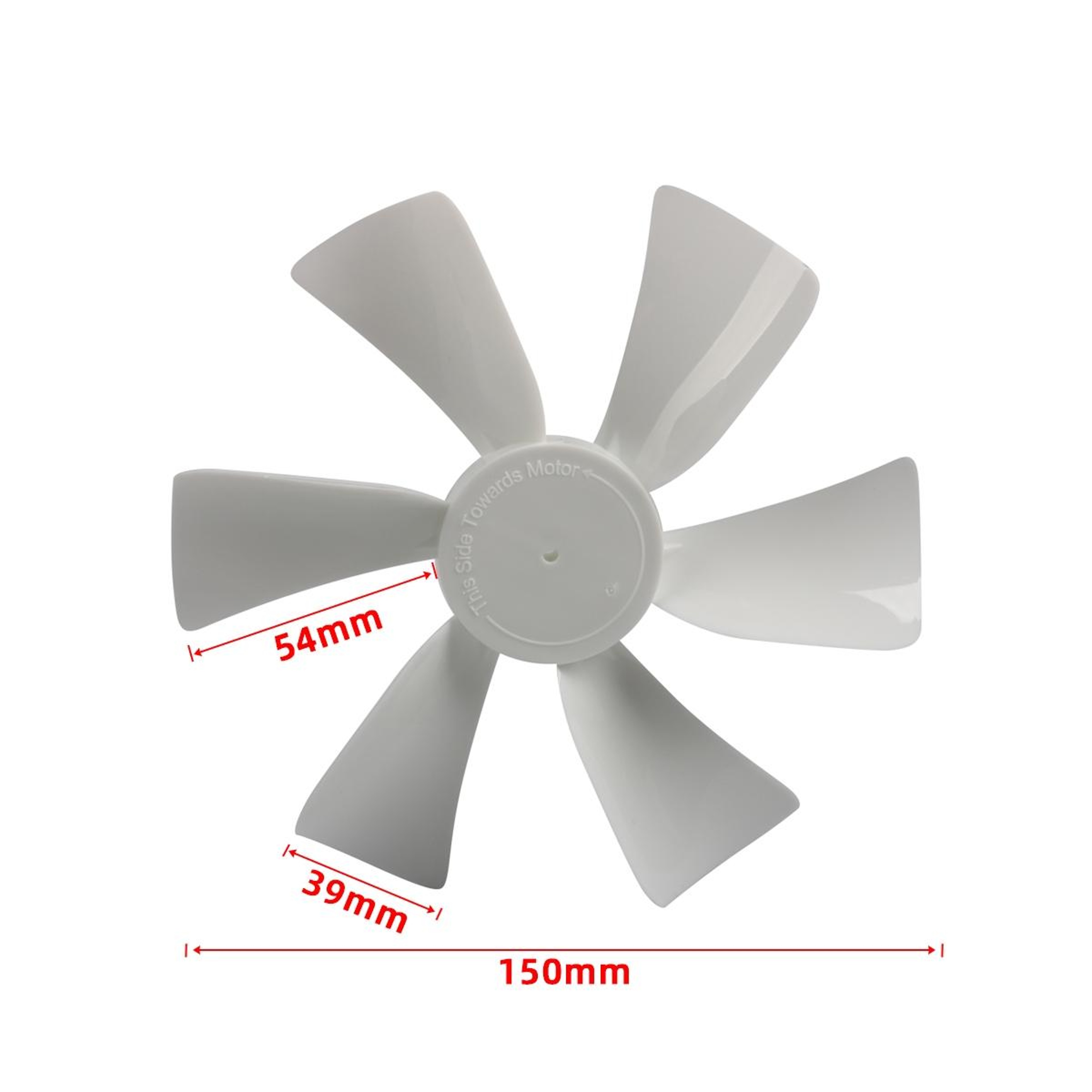 6 Inch RV Vent Fan Blade D Hole RV Skylight Fan Replacement Quiet Ventilation Blade – view 4