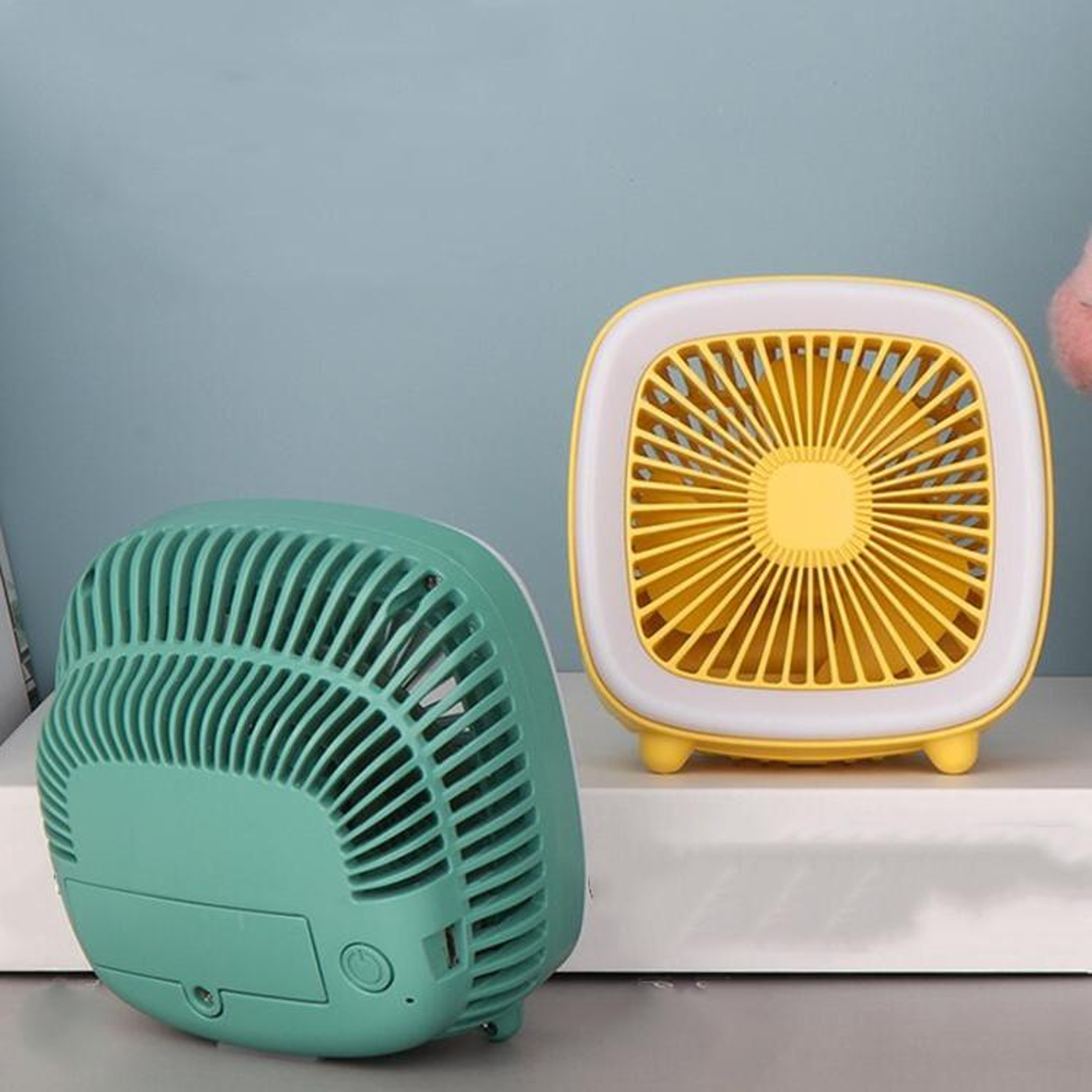 Portable USB Rechargeable Fan Mini Handheld Pocket Fan With Night Light And 3 Speed Cooling 2