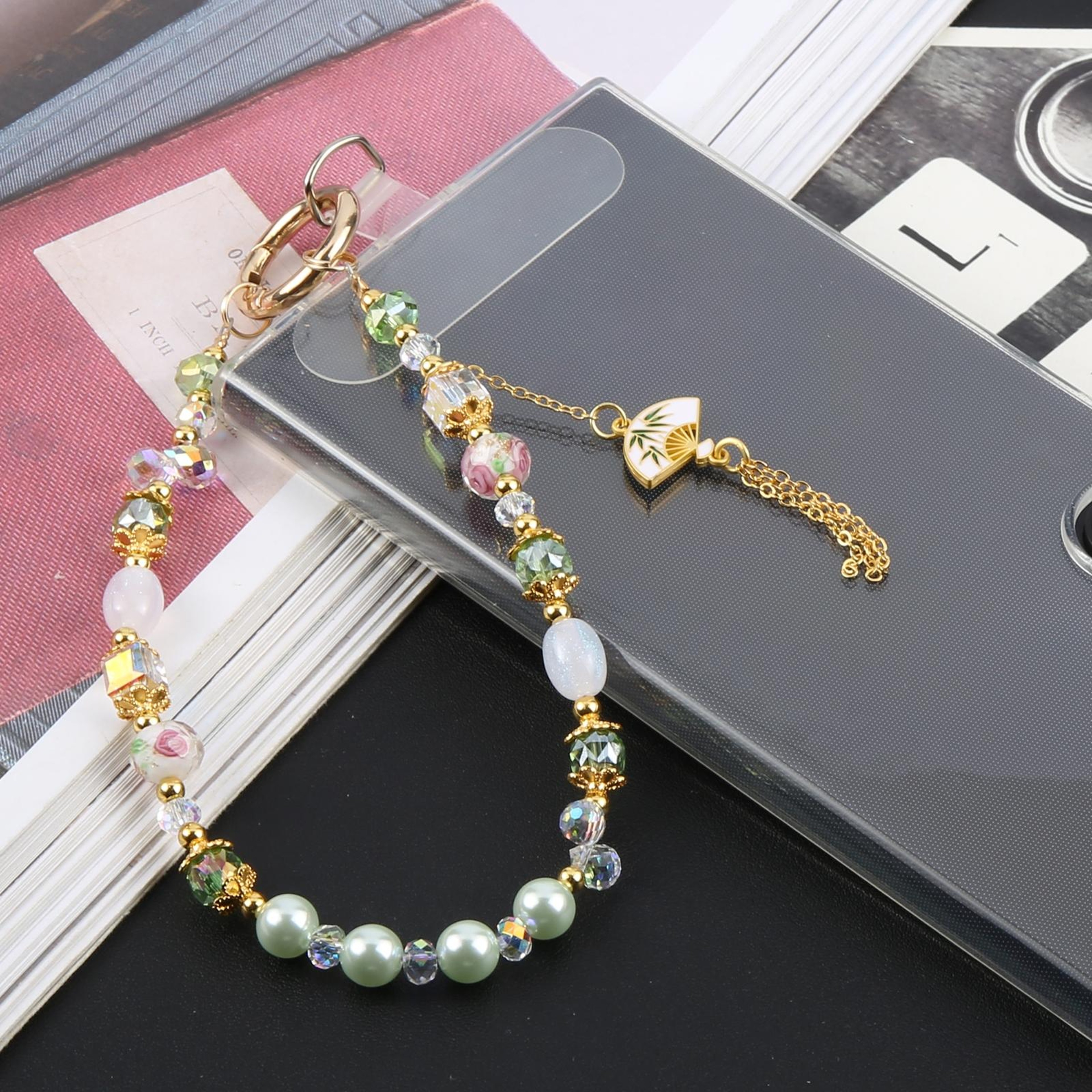 Universal Phone Wrist Lanyard Beaded Phone Strap Anti Lost Bracelet For Smartphones 4