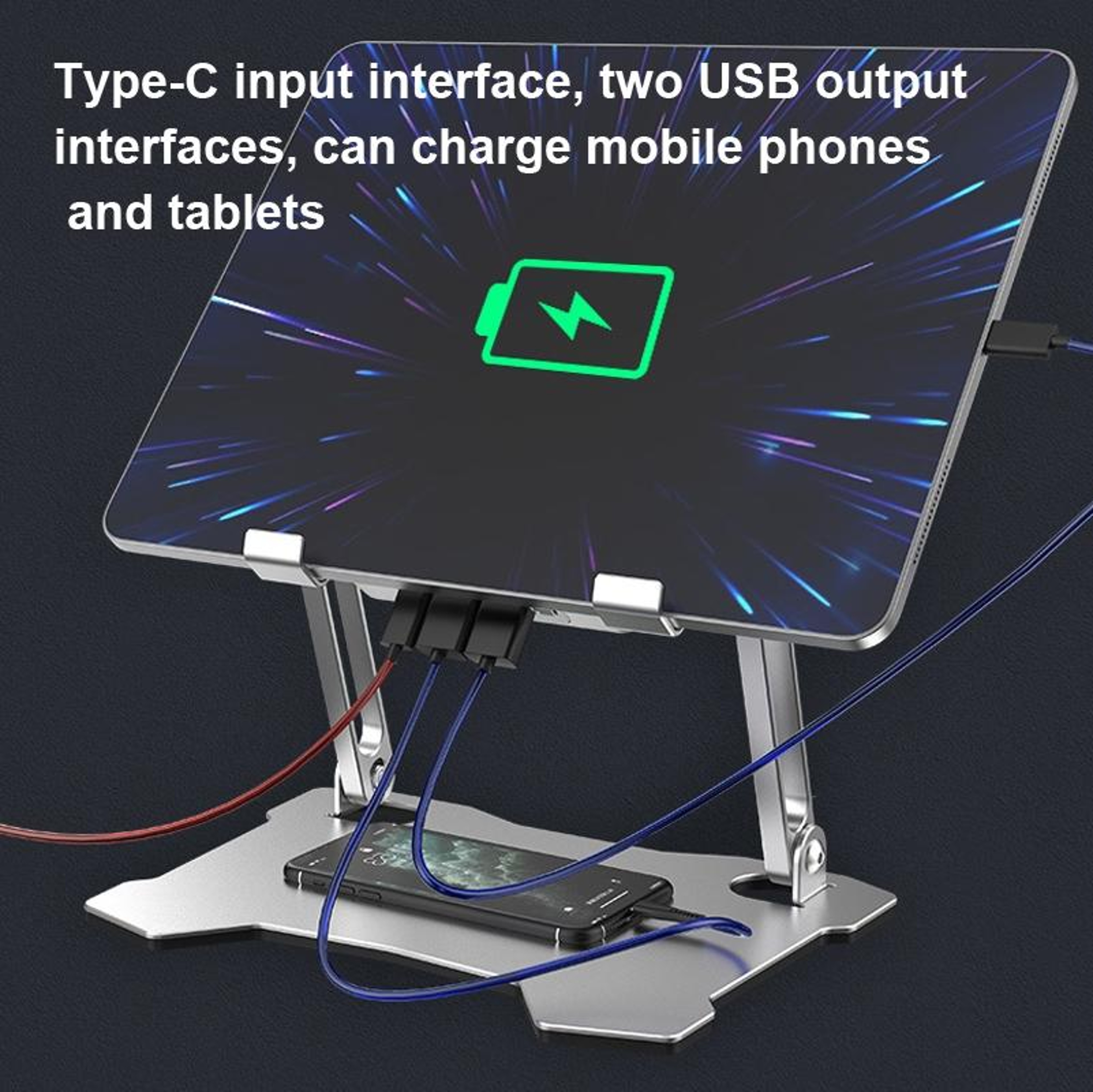 X16 Laptop Cooling Stand Aluminum Adjustable Laptop Stand With 4 Quiet Cooling Fans 4