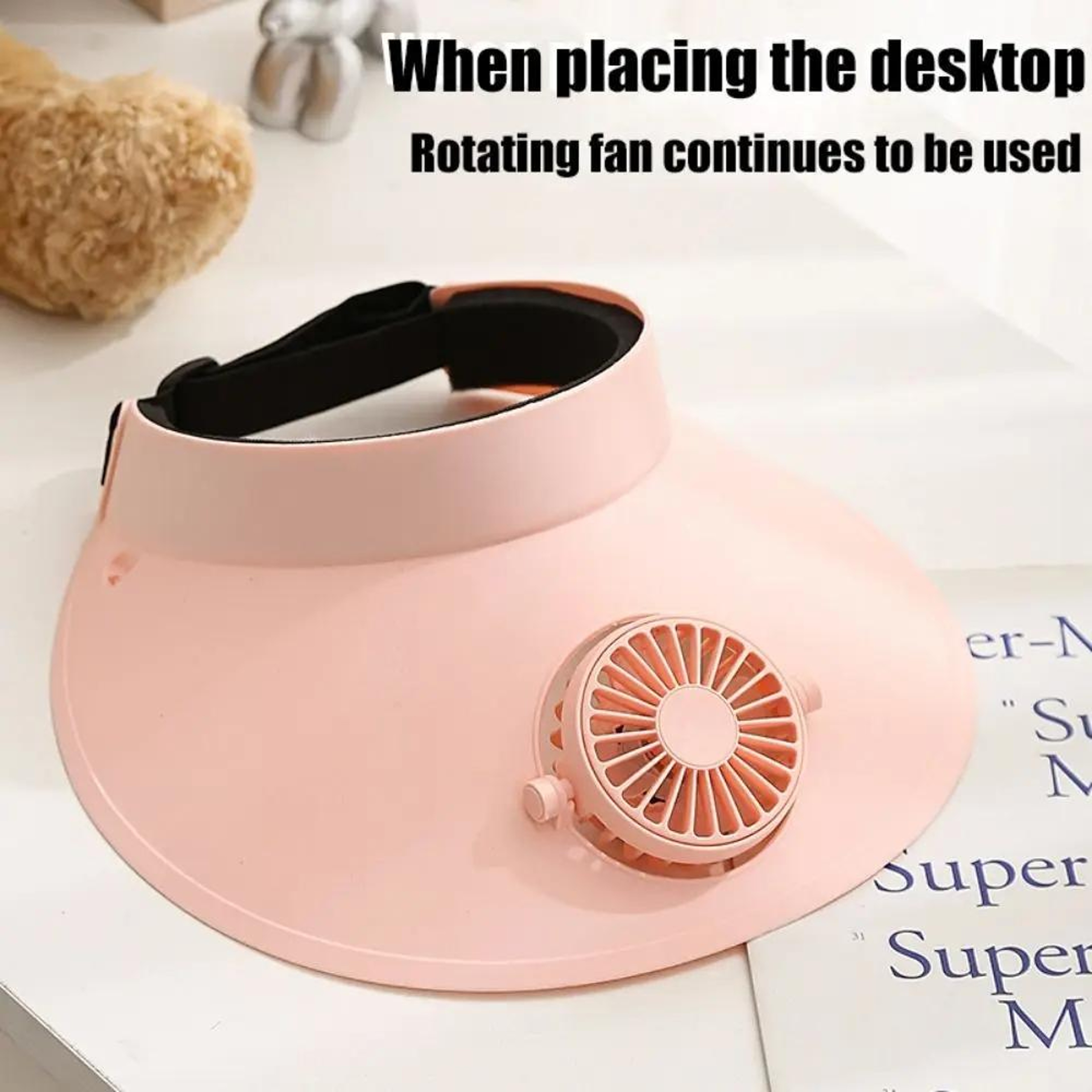 Portable Sun Hat With Fan Adjustable Cooling Sun Hat For Outdoor UV Protection 7