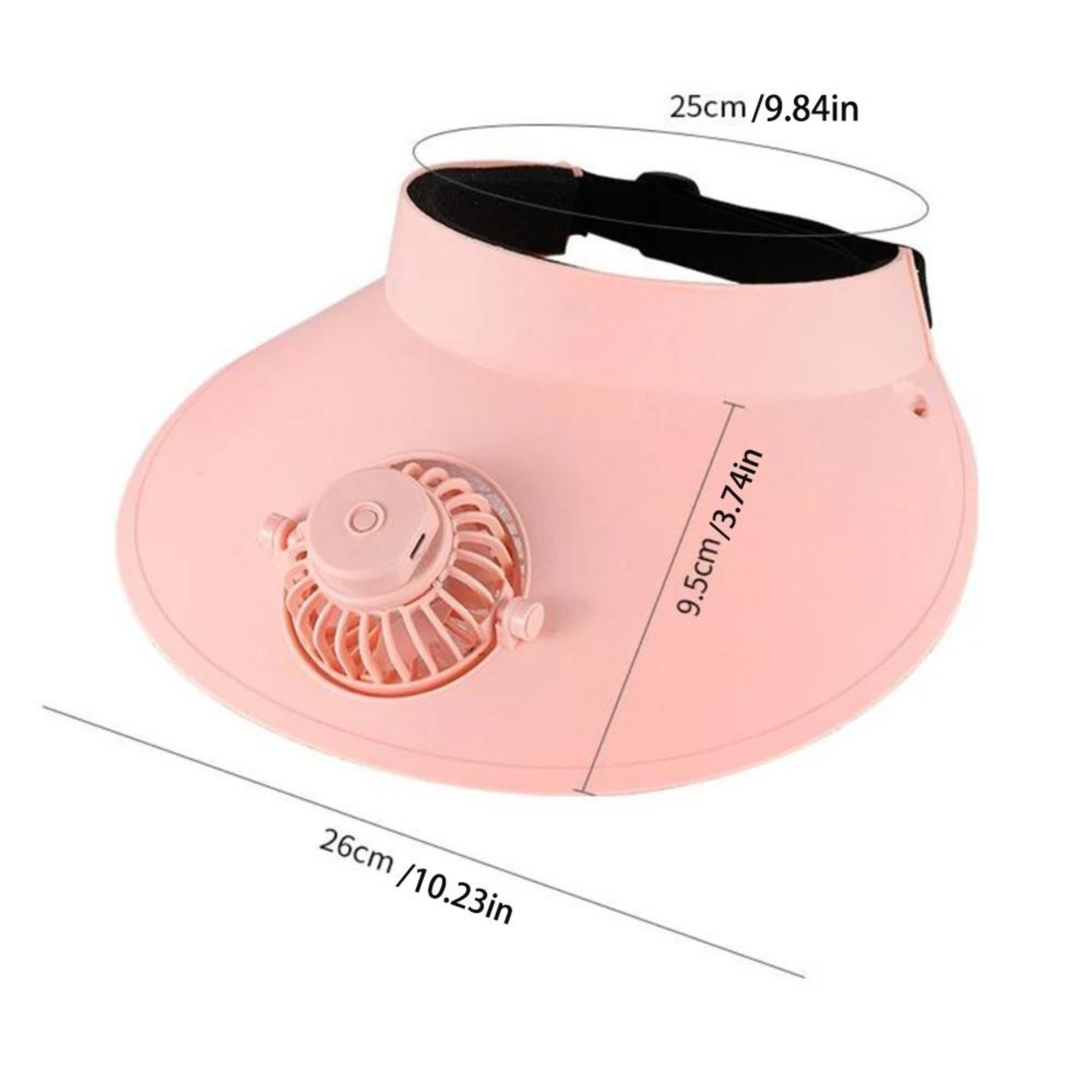 Portable Sun Hat With Fan Adjustable Cooling Sun Hat For Outdoor UV Protection 1