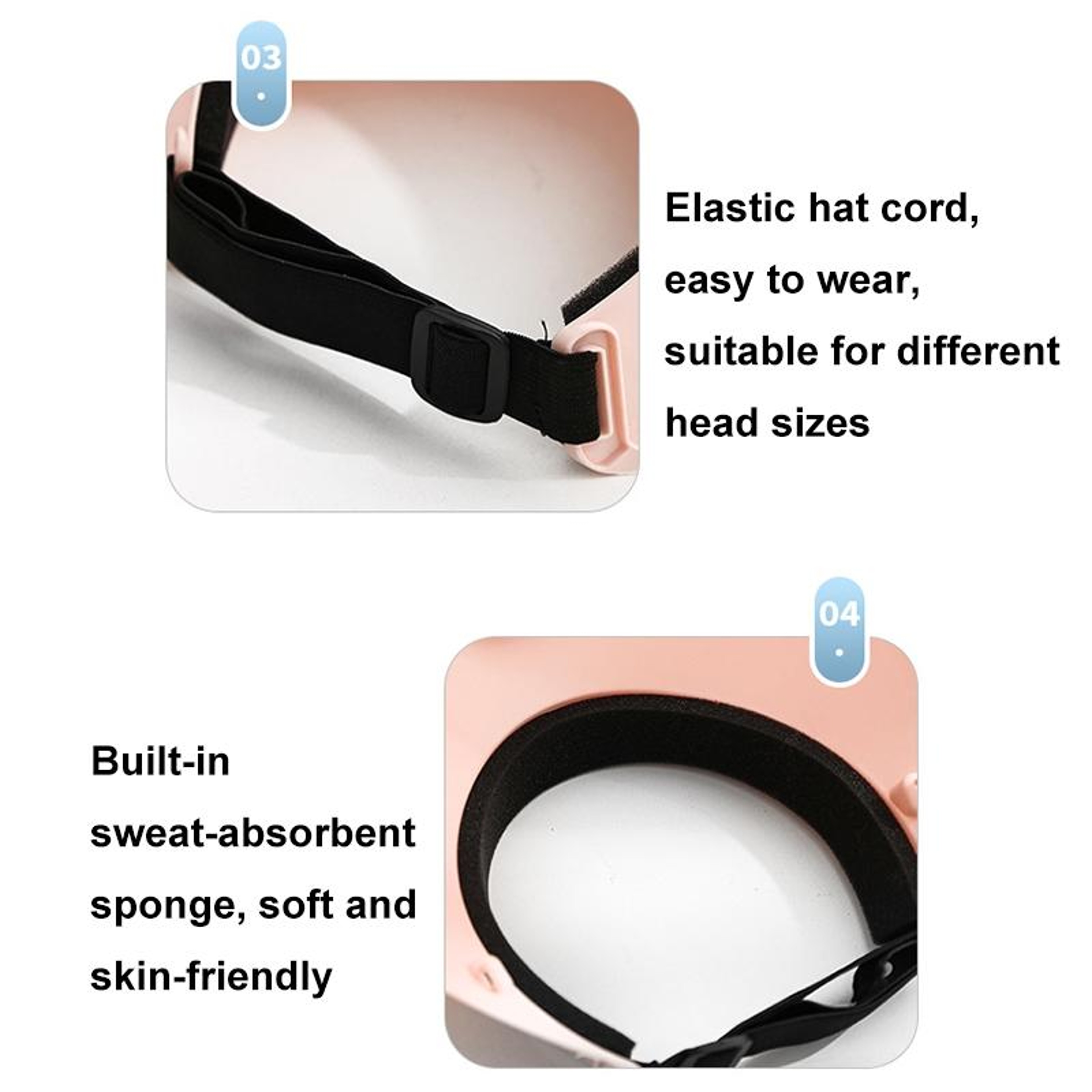 Portable Sun Hat With Fan Adjustable Cooling Sun Hat For Outdoor UV Protection 3
