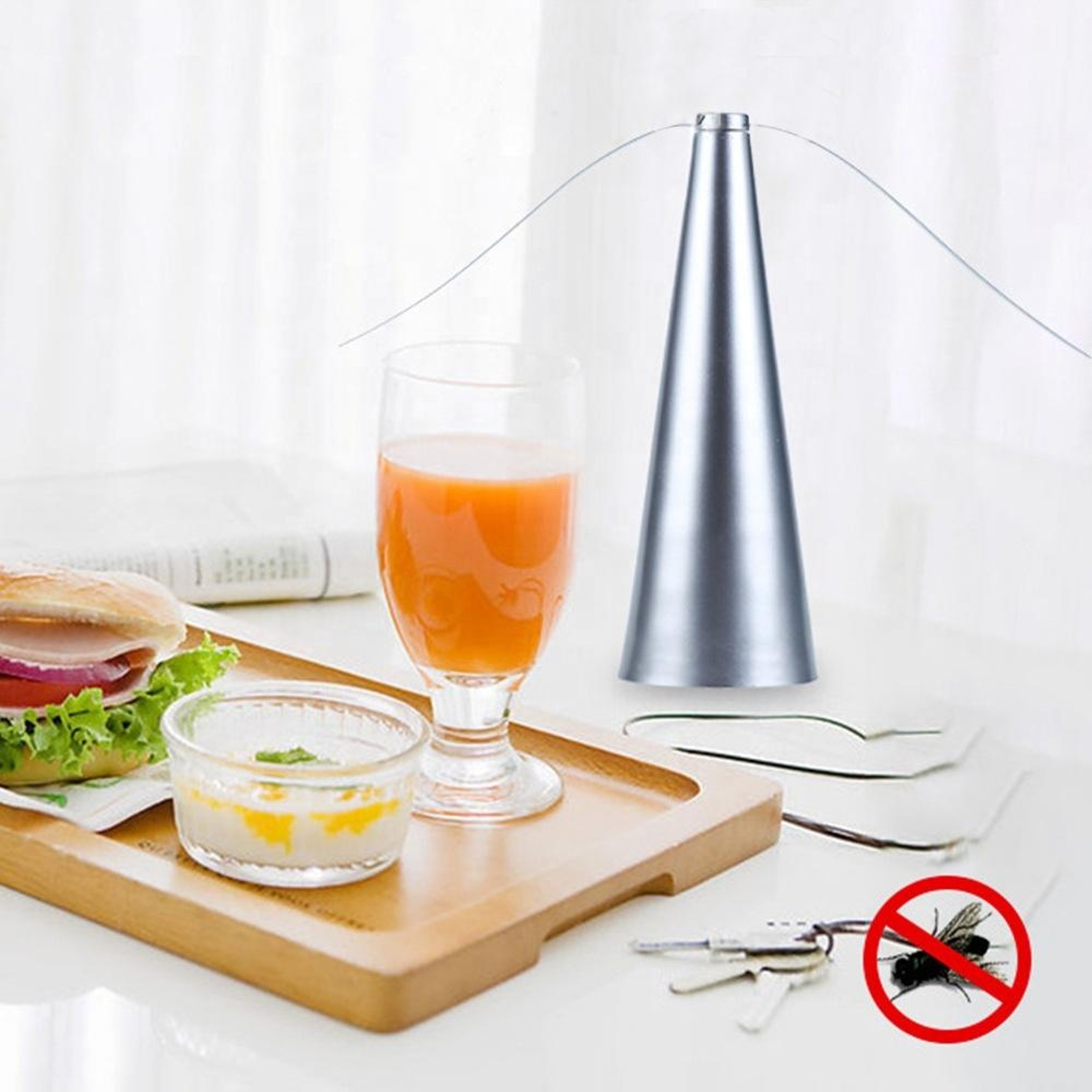 Automatic Fly Catcher Table Fan Silent Fly Repellent Fan For Indoor Outdoor Dining 0