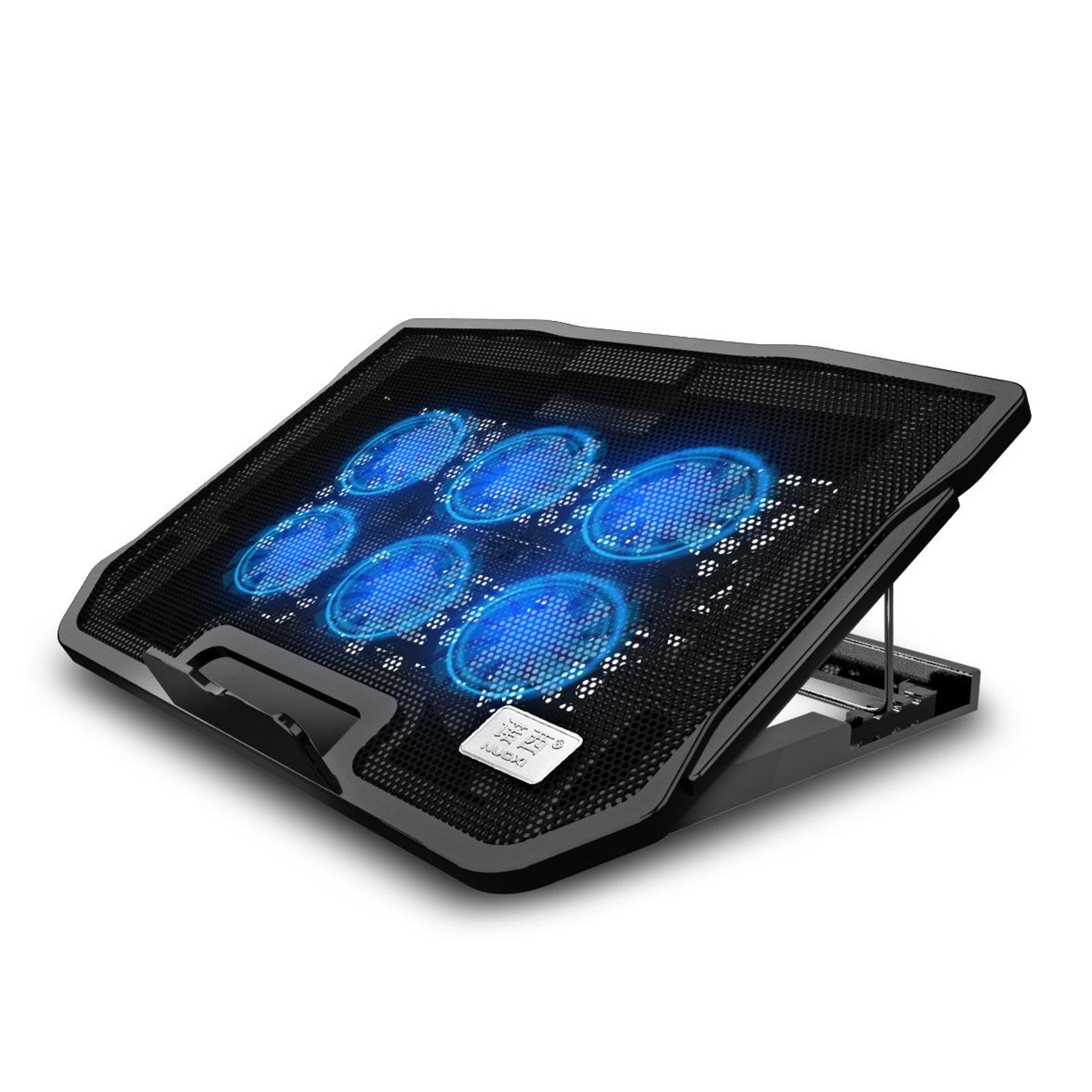 H9 Laptop Cooling Pad With 6 Quiet Fans Metal Mesh Notebook Cooling Stand For Up To 17 Inch Laptops 0
