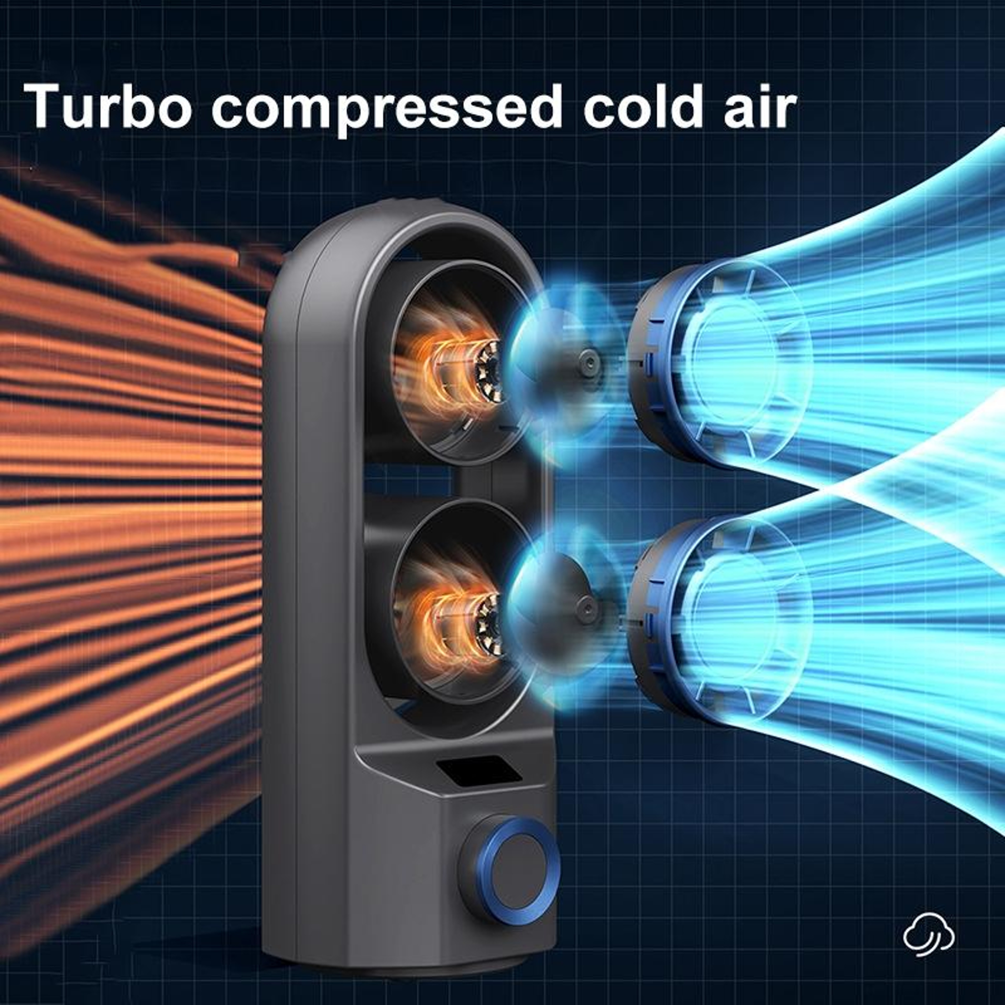 Smart Desk Tower Fan With Digital Display 100 Speed Rechargeable Oscillating Portable Cooling Fan 3
