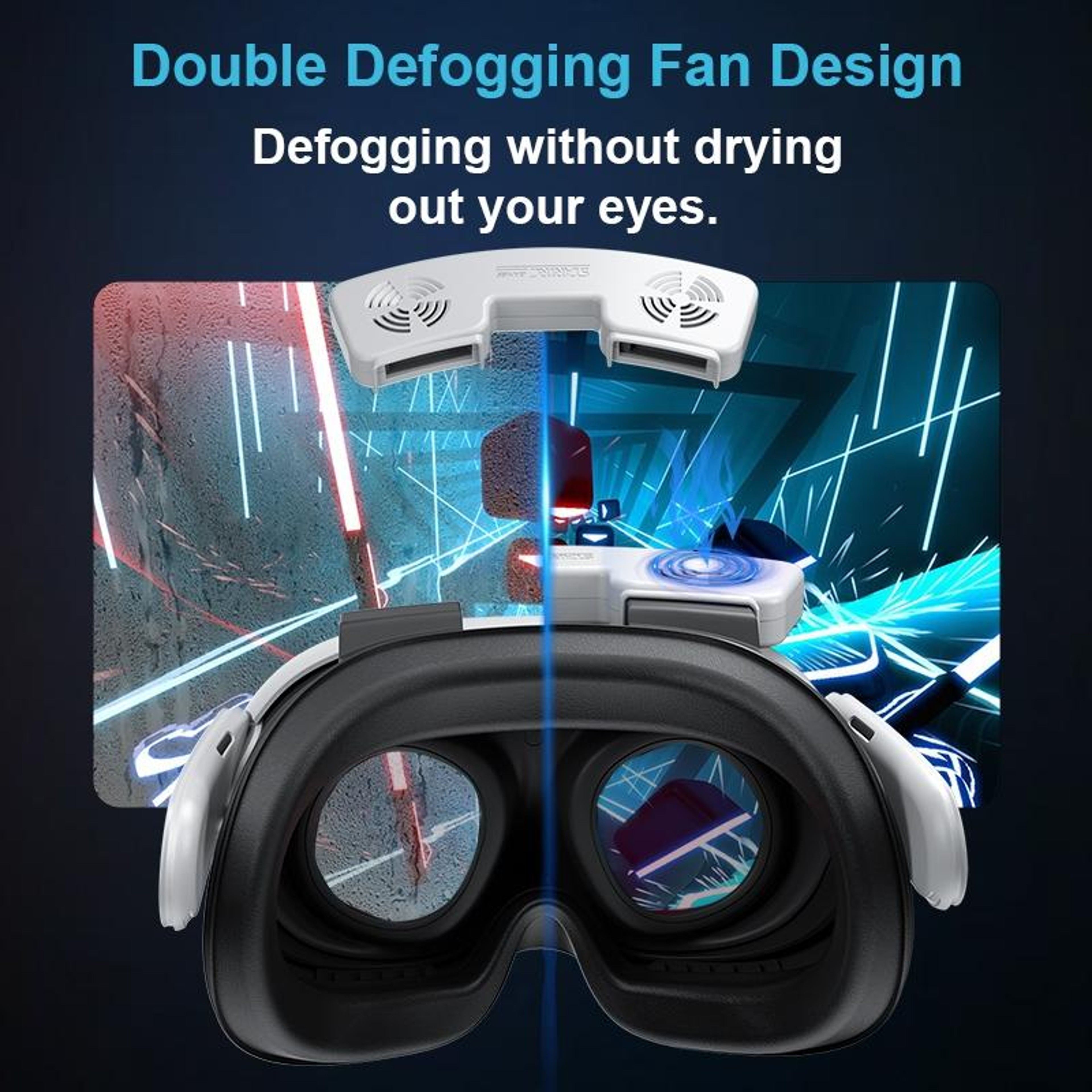 Meta Quest 3 Face Cover VR Replacement Mask with Cooling Fan Breathable Facial Interface – view 2