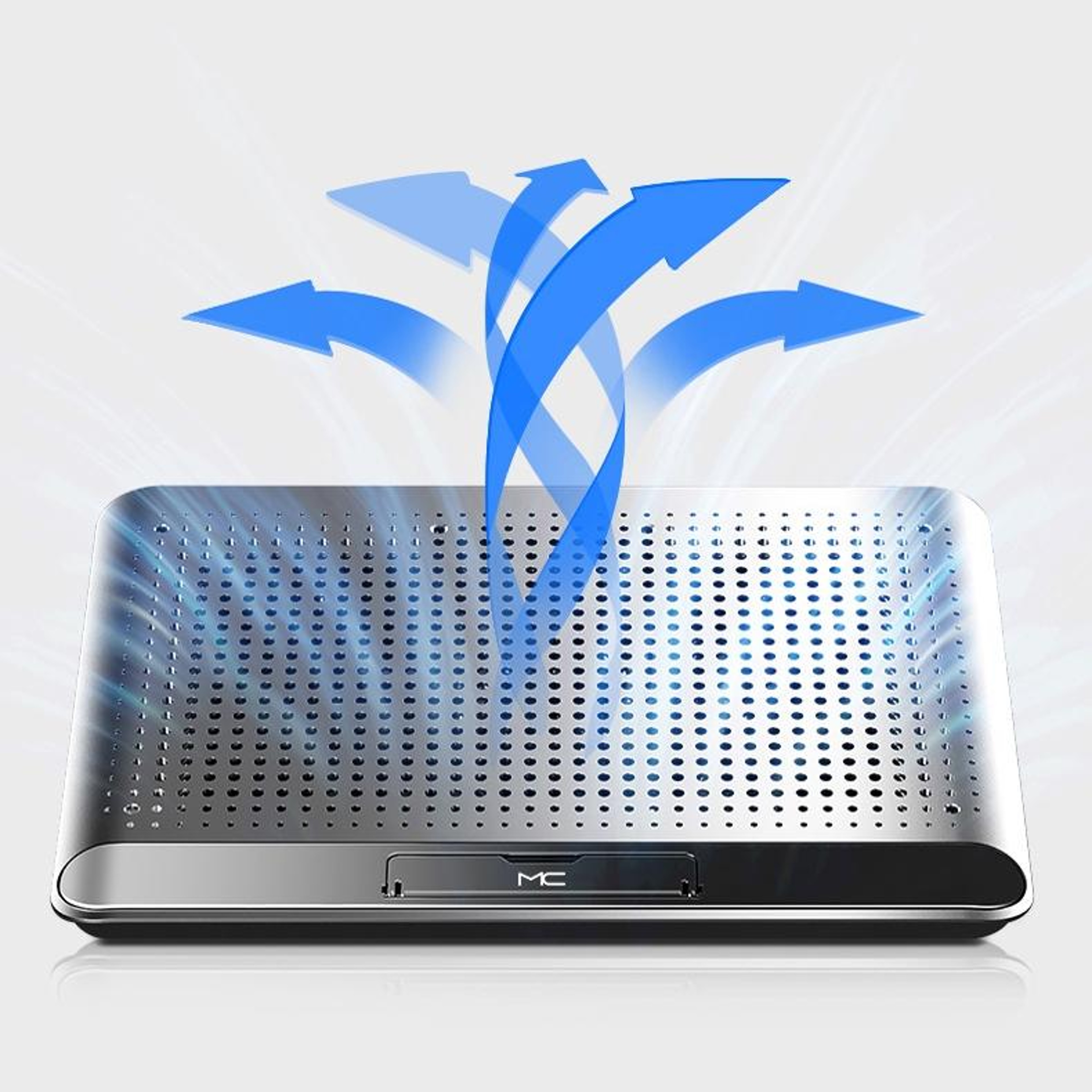 Q5 Laptop Cooling Pad Aluminum Notebook Cooling Stand with Large Quiet Fan Adjustable Ergonomic Design – view 4