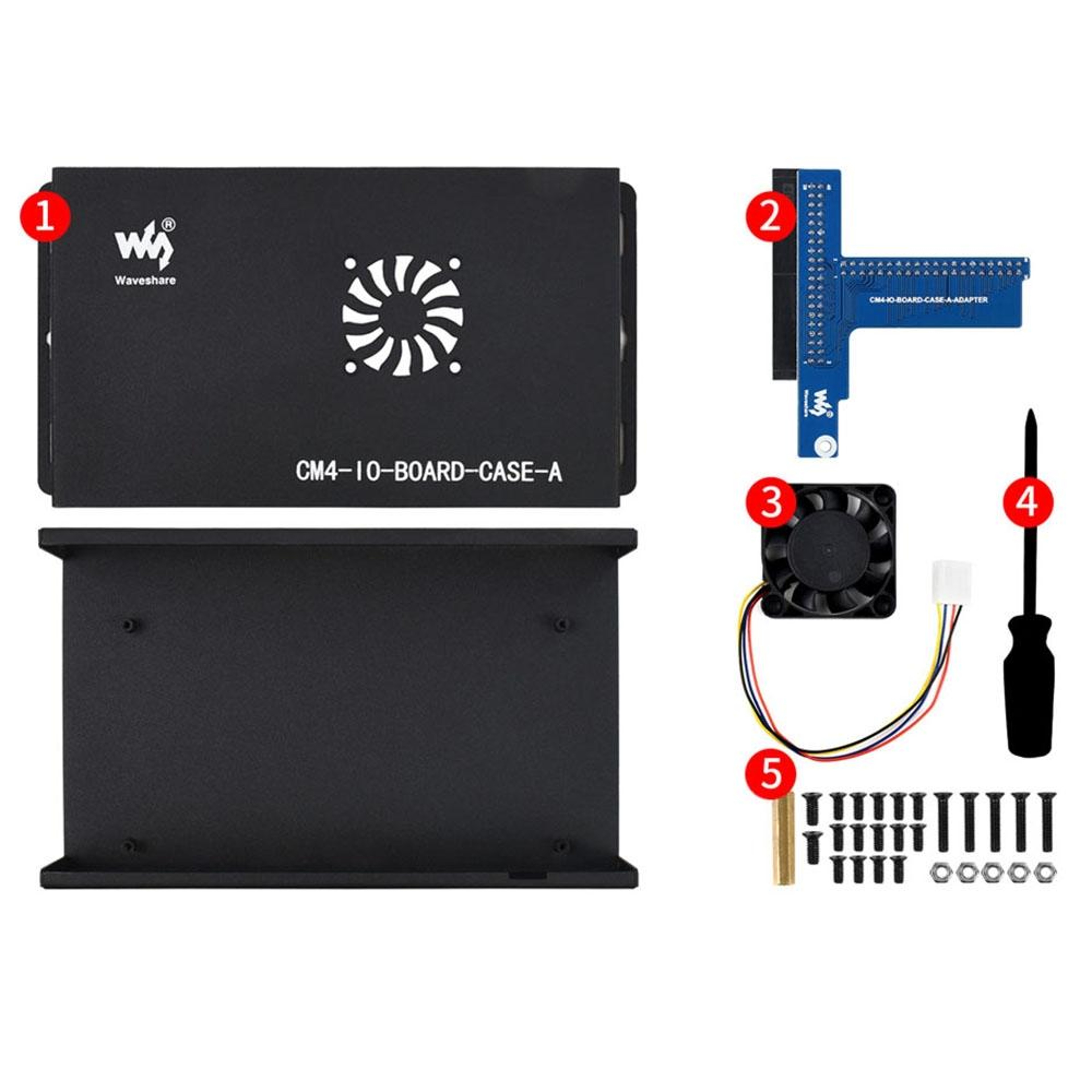 Waveshare Raspberry Pi CM4 Case Metal Enclosure with Cooling Fan for CM4 IO Board – view 8
